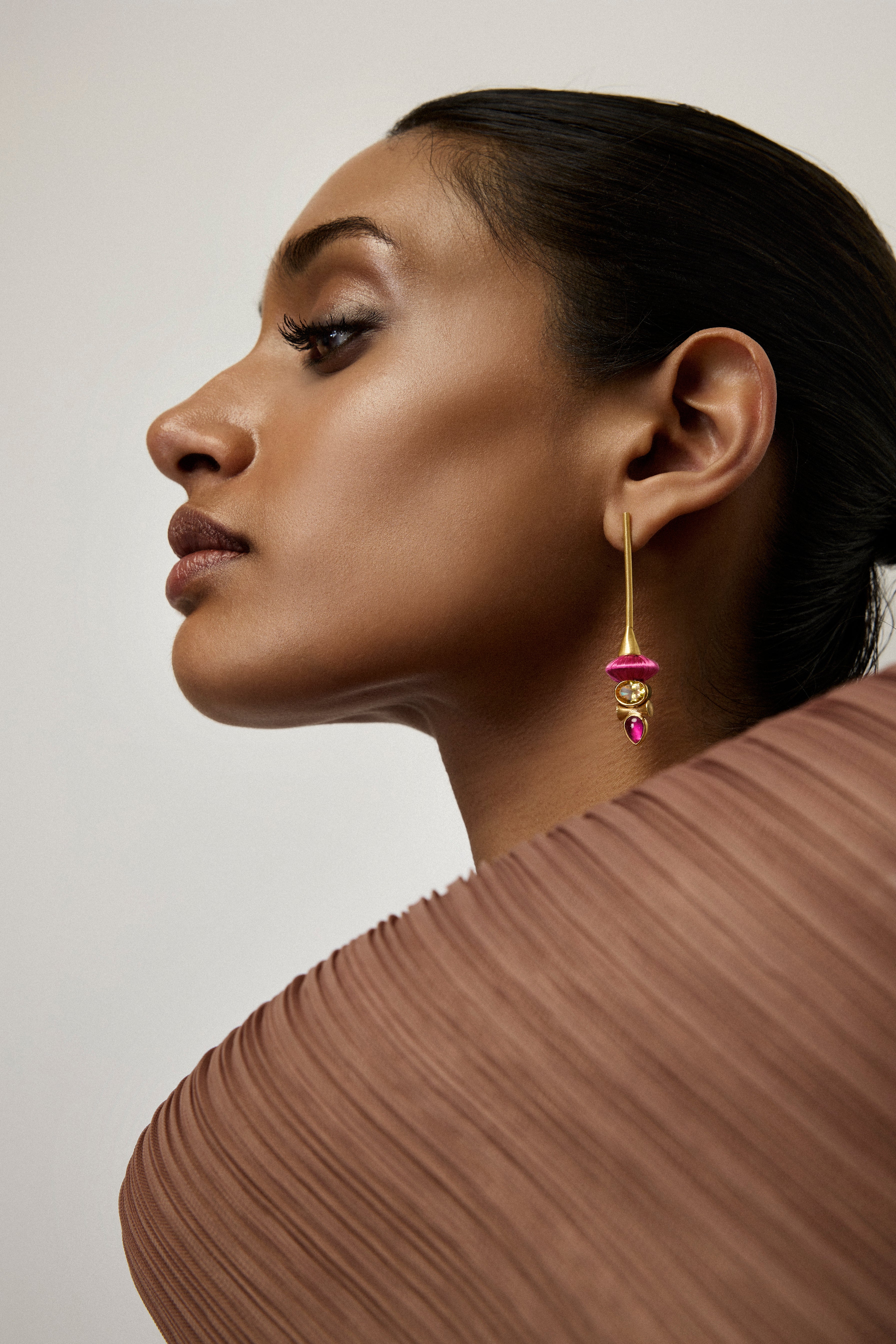 Happy Trinity Earrings | Pink