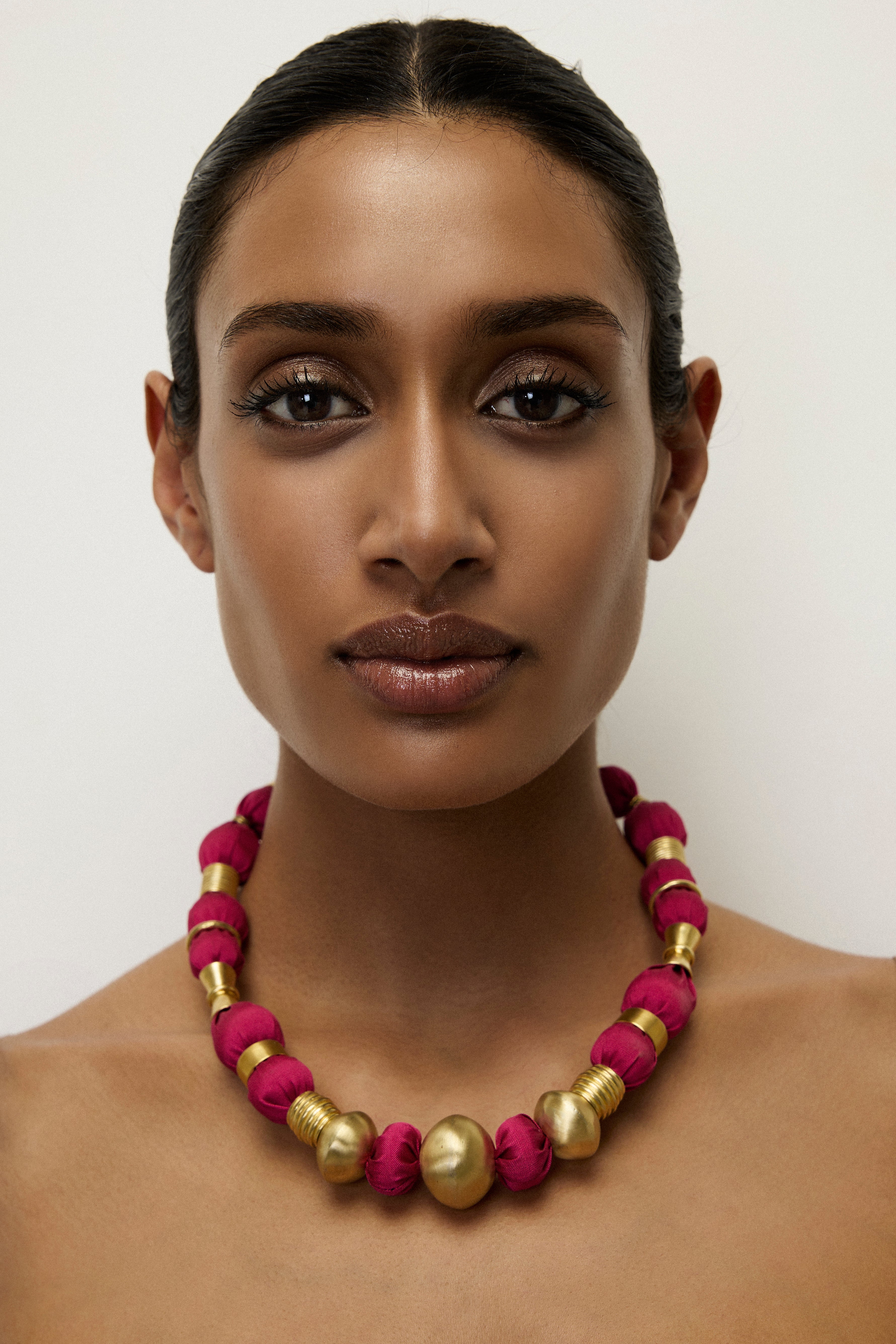 Silda Necklace | Fuchsia