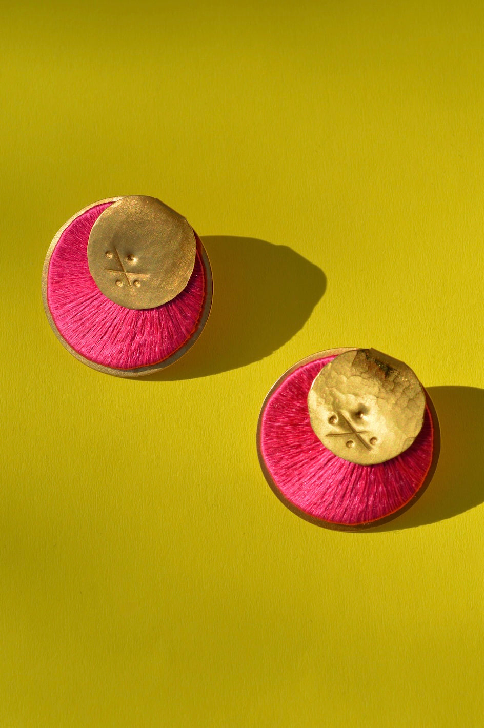 Mini Yoko Earrings | Hot Pink