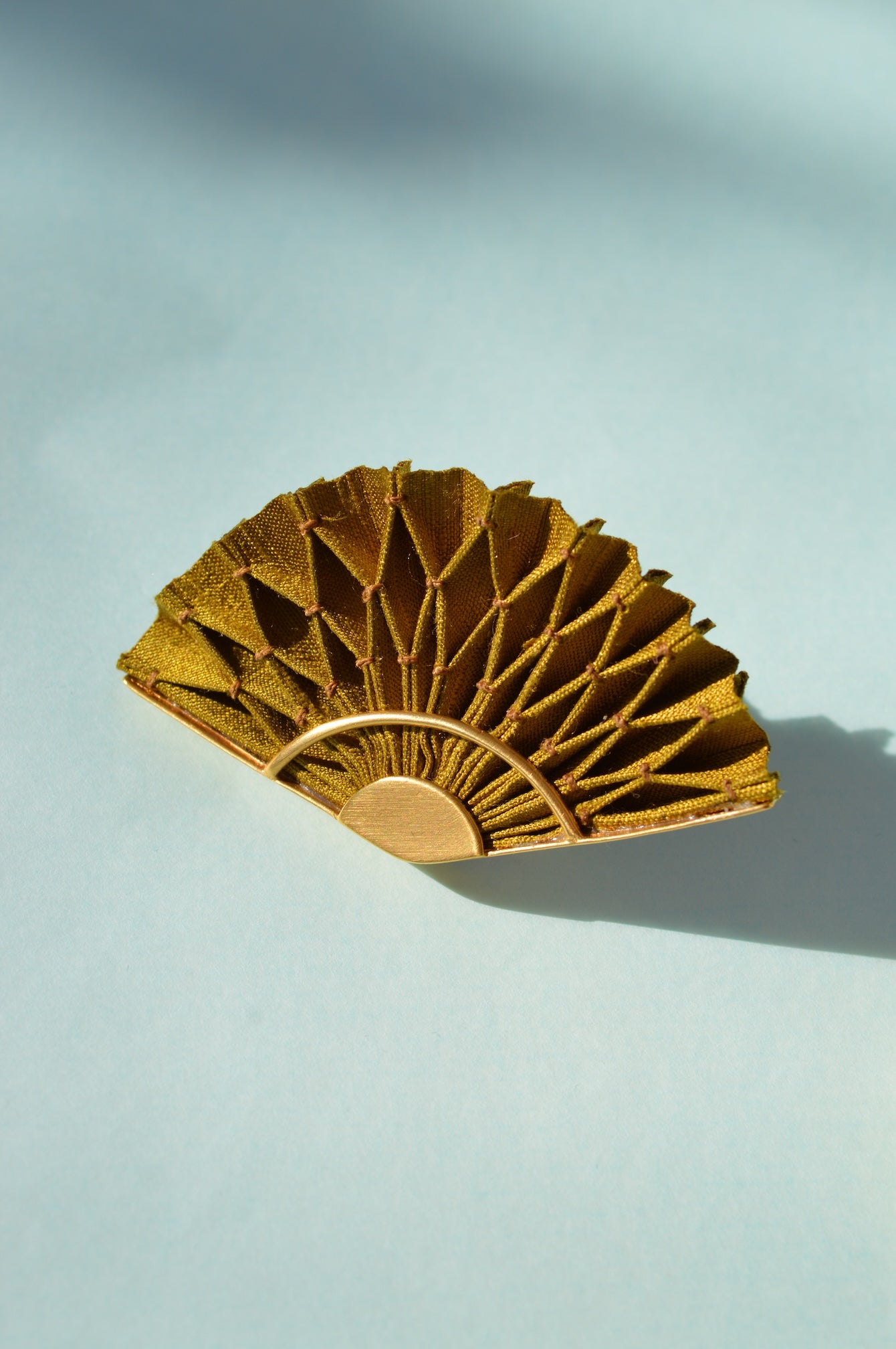 Kypseli Fan Earrings | Golden Olive