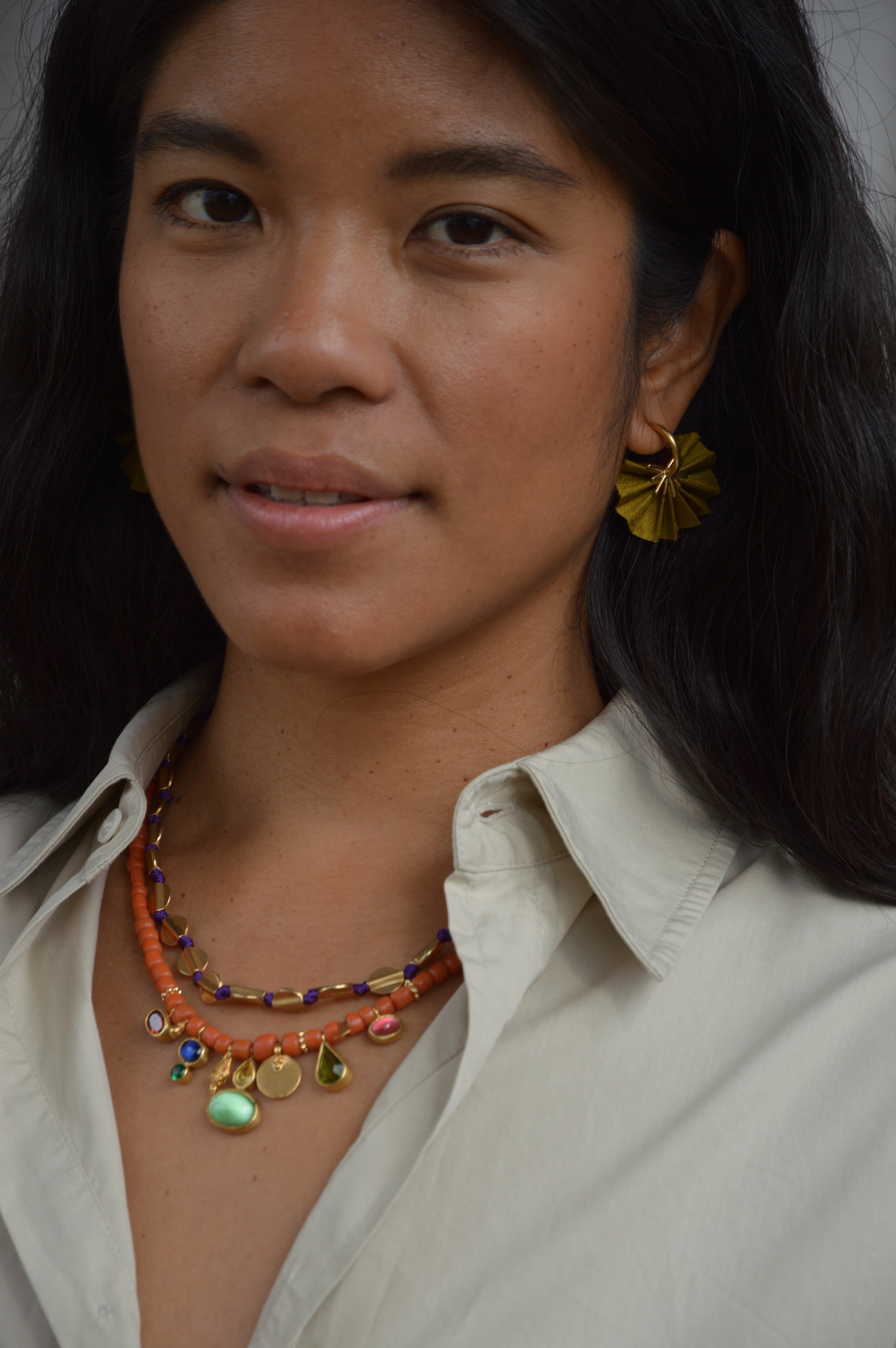 Sparkle Hoops | Golden Olive