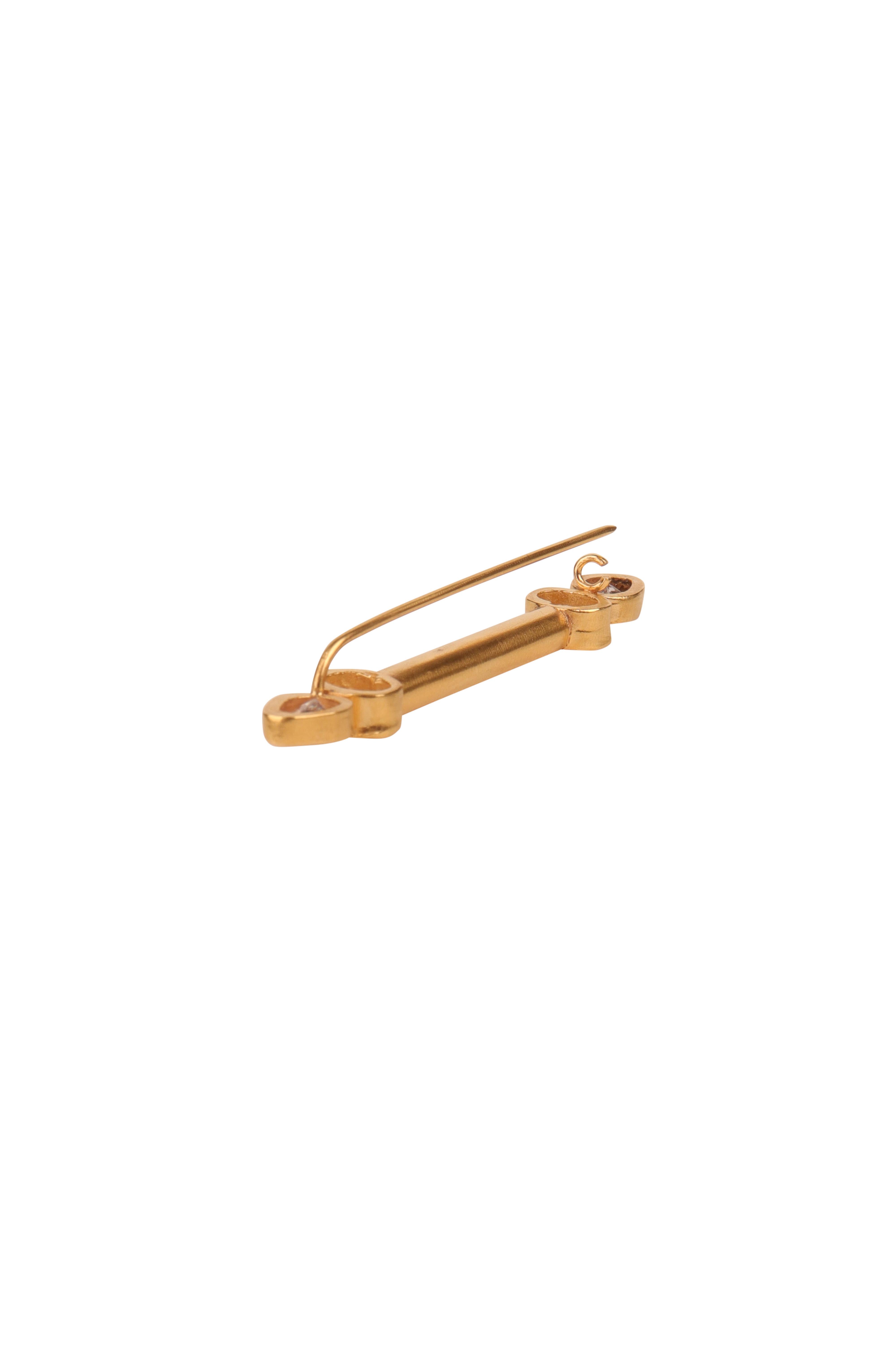 Big Golden Baguette Brooch