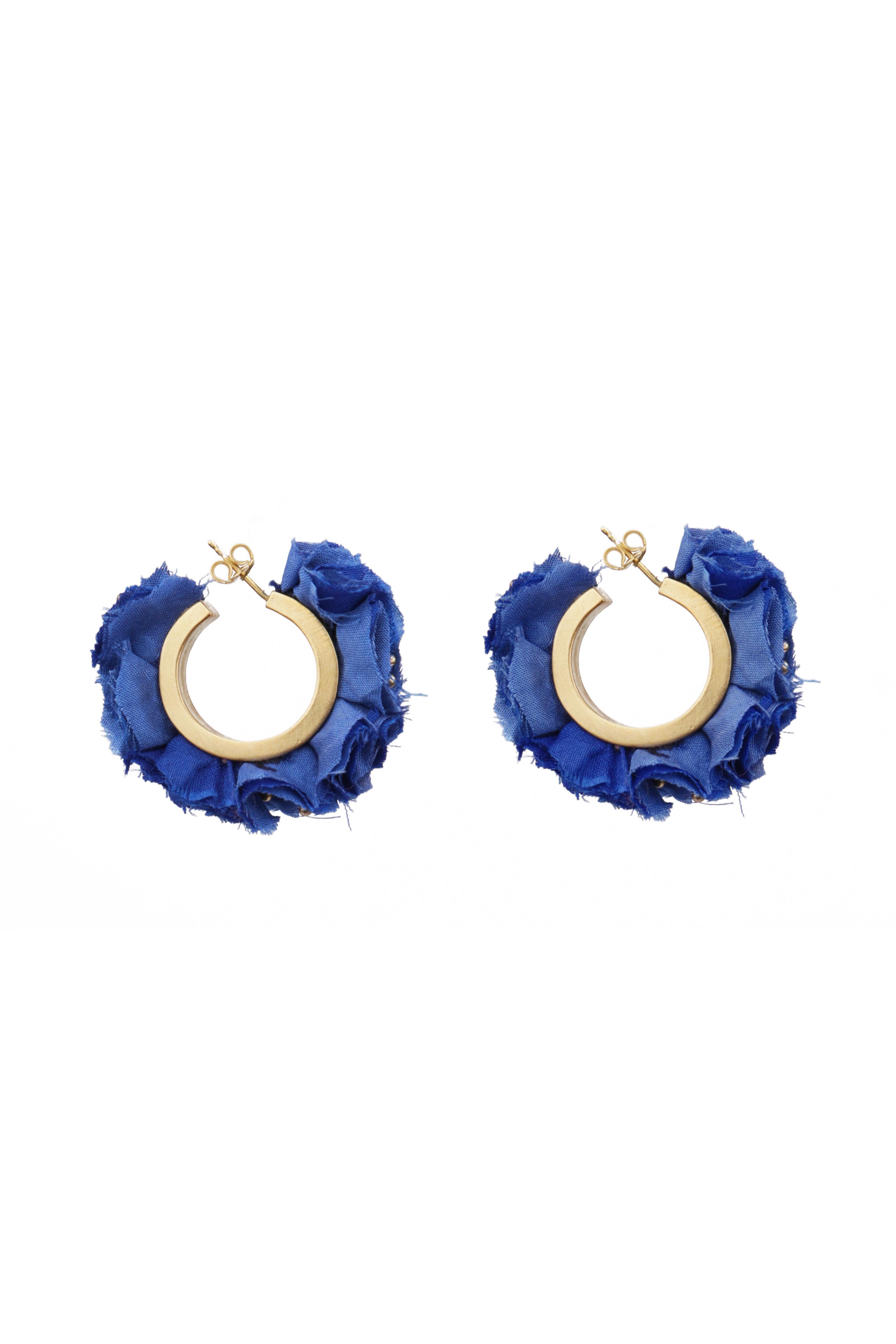 Small Bougainvillea Hoops | Blue