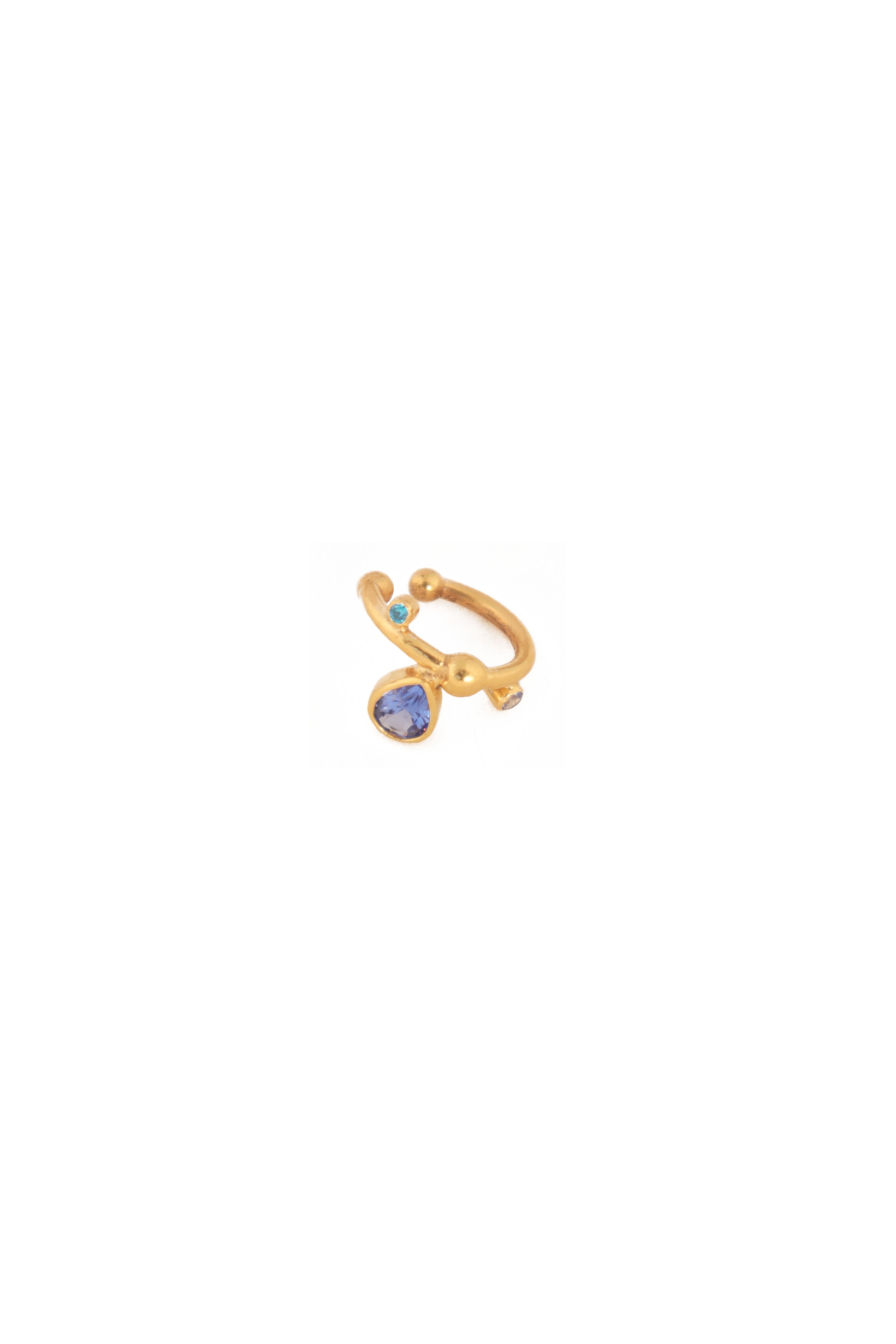 Petite Drops Ear Cuff | Blue
