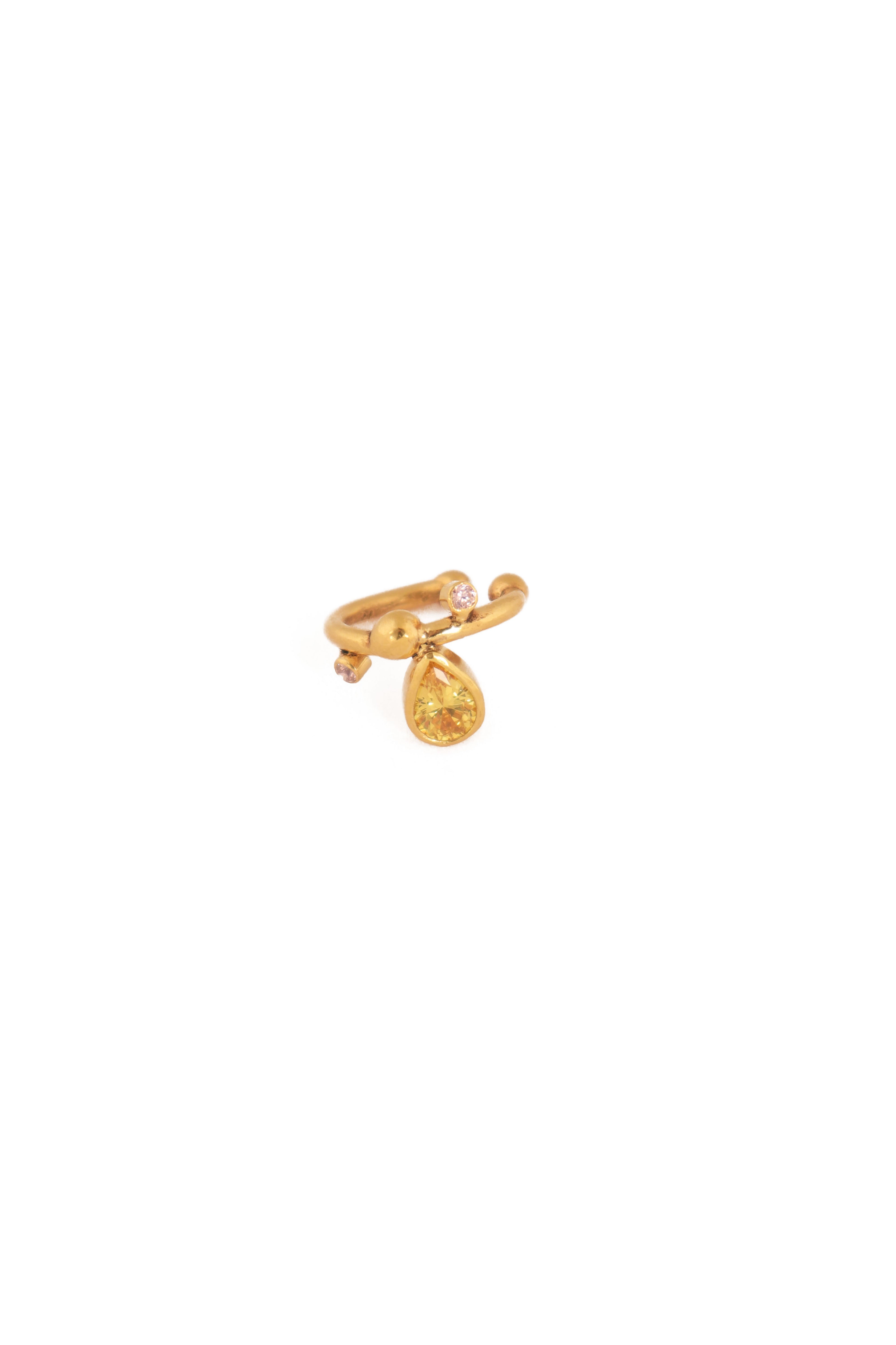 Petite Drops Ear Cuff | Yellow