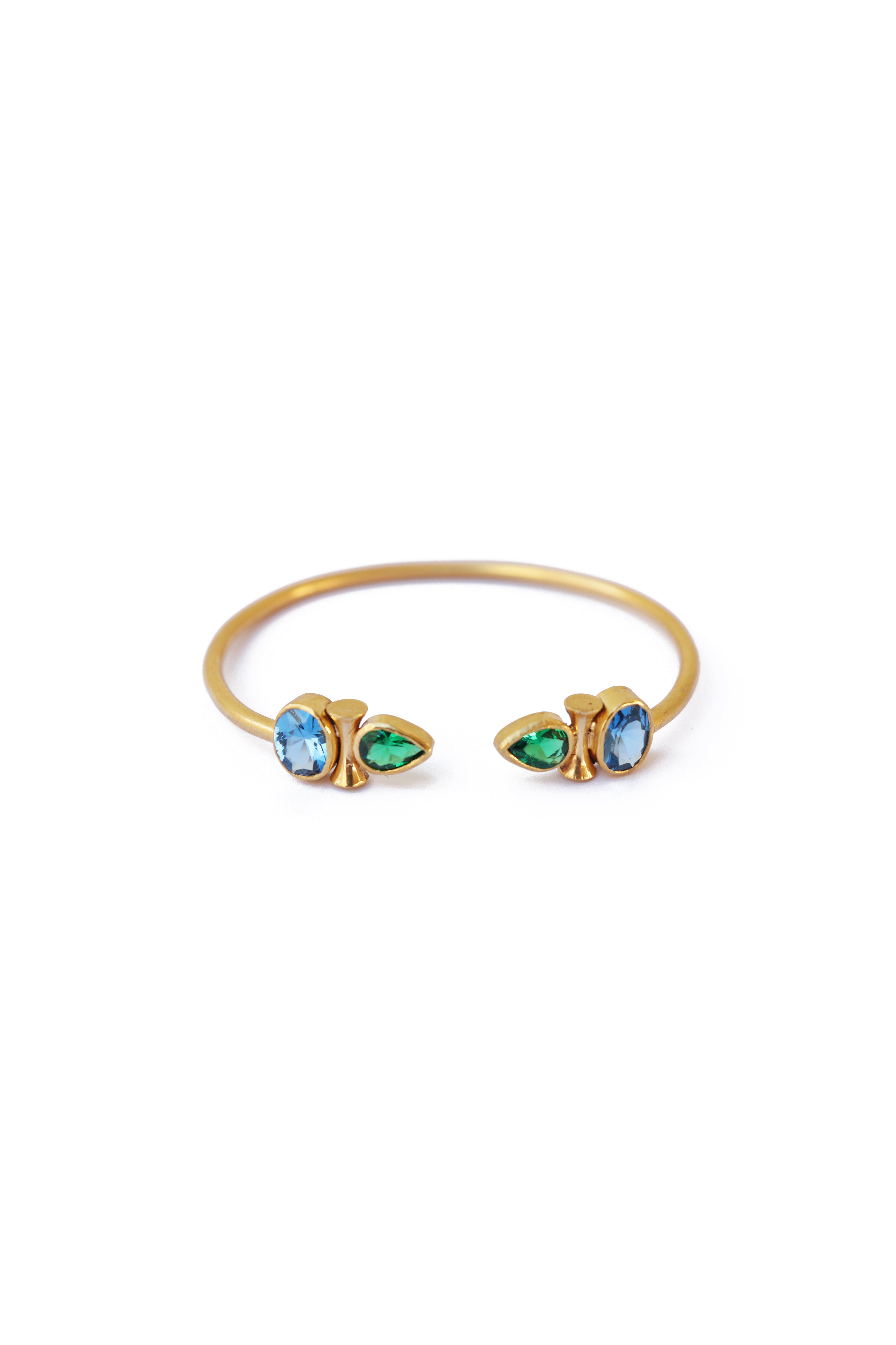 Messy Color Bangle | Blue & Green