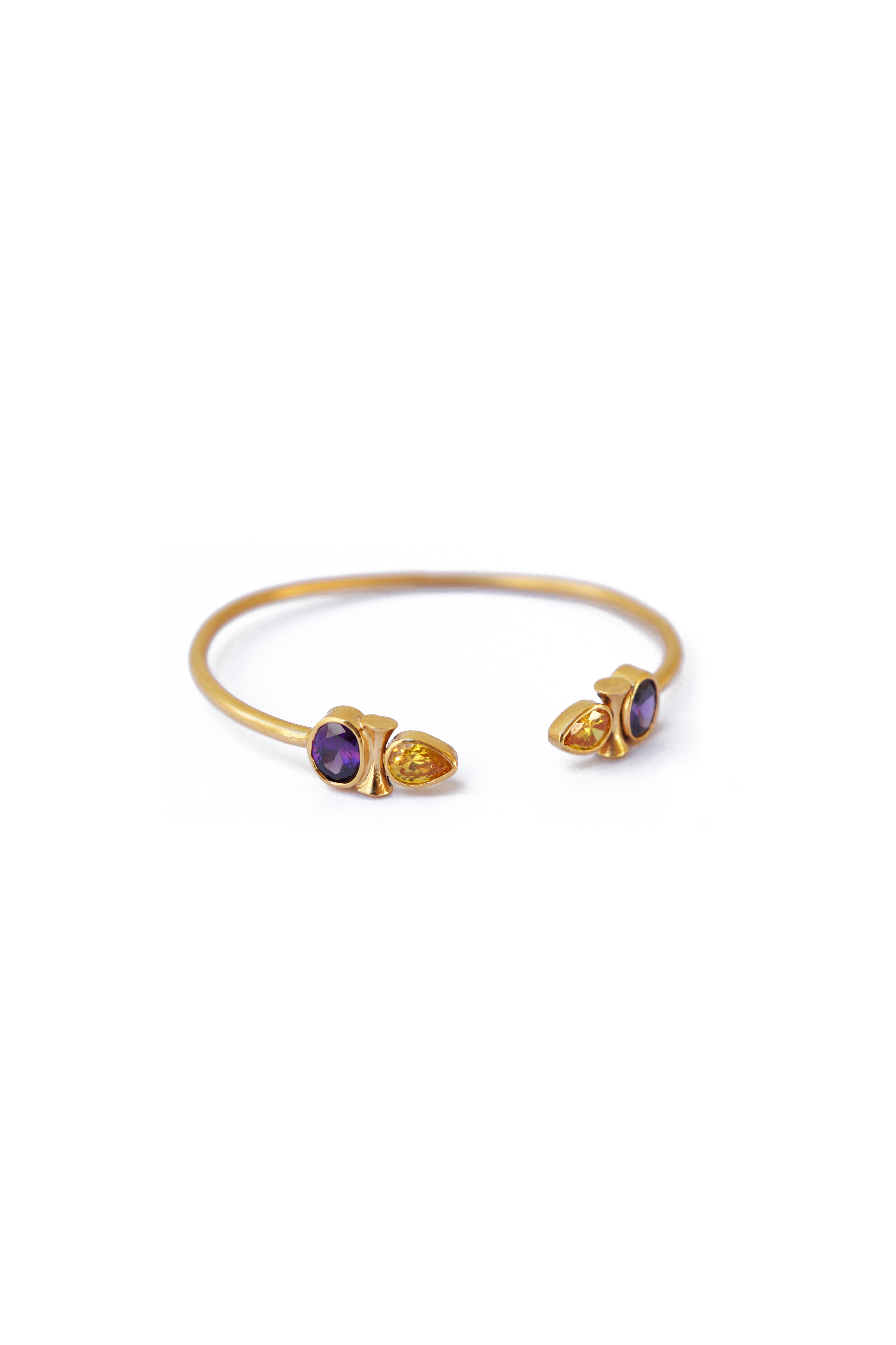 Messy Color Bangle | Yellow & Purple