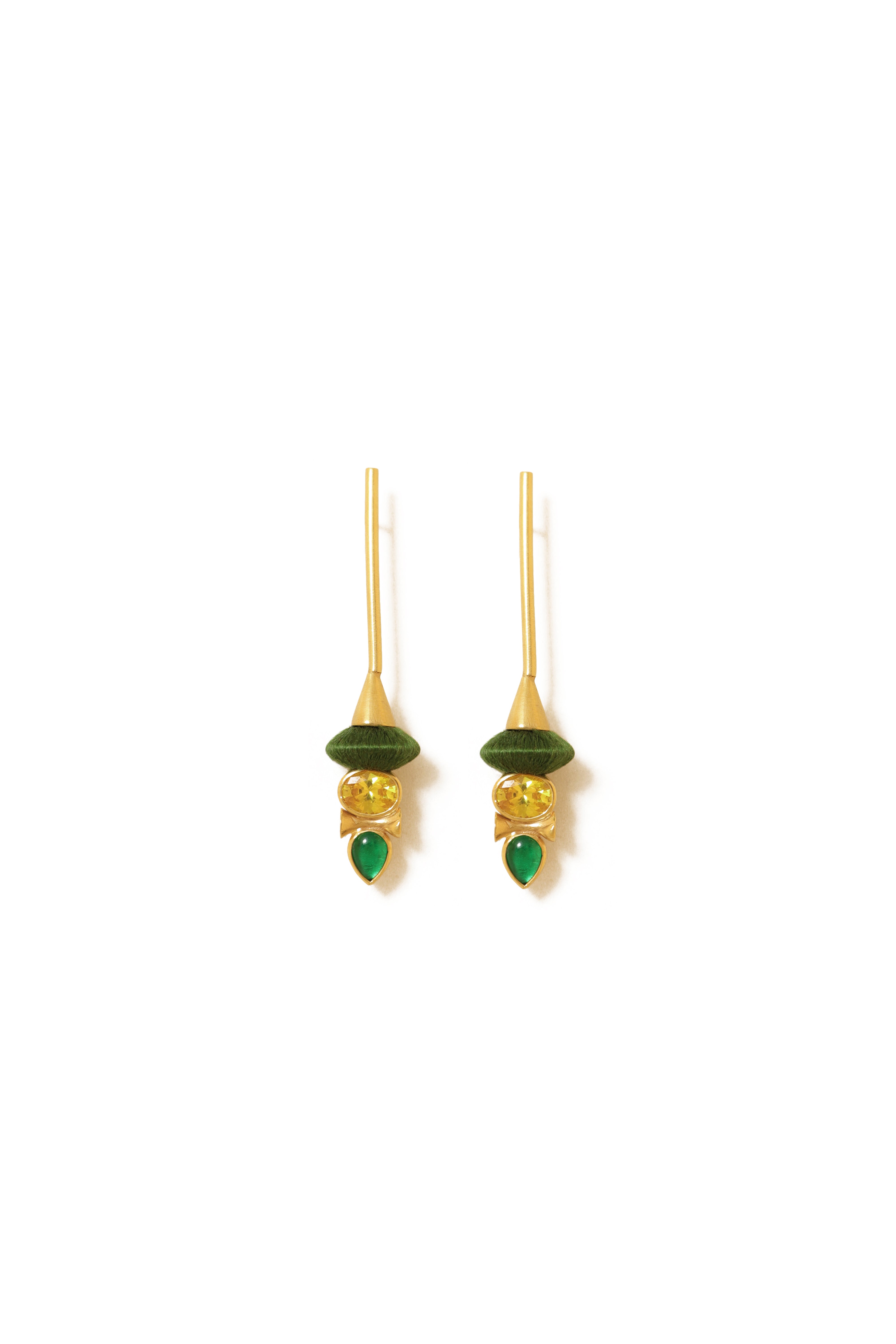 Happy Trinity Earrings | Green