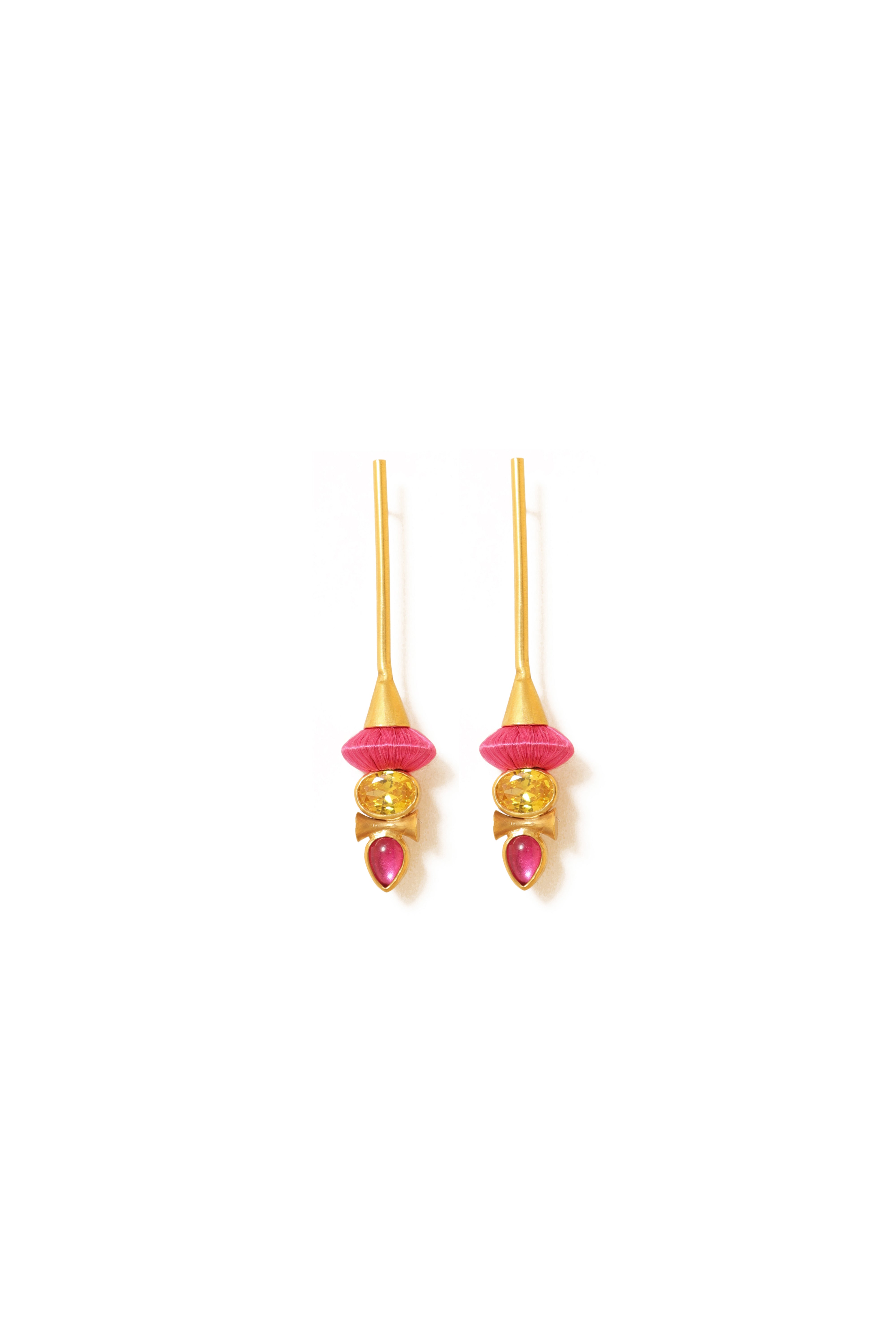 Happy Trinity Earrings | Pink