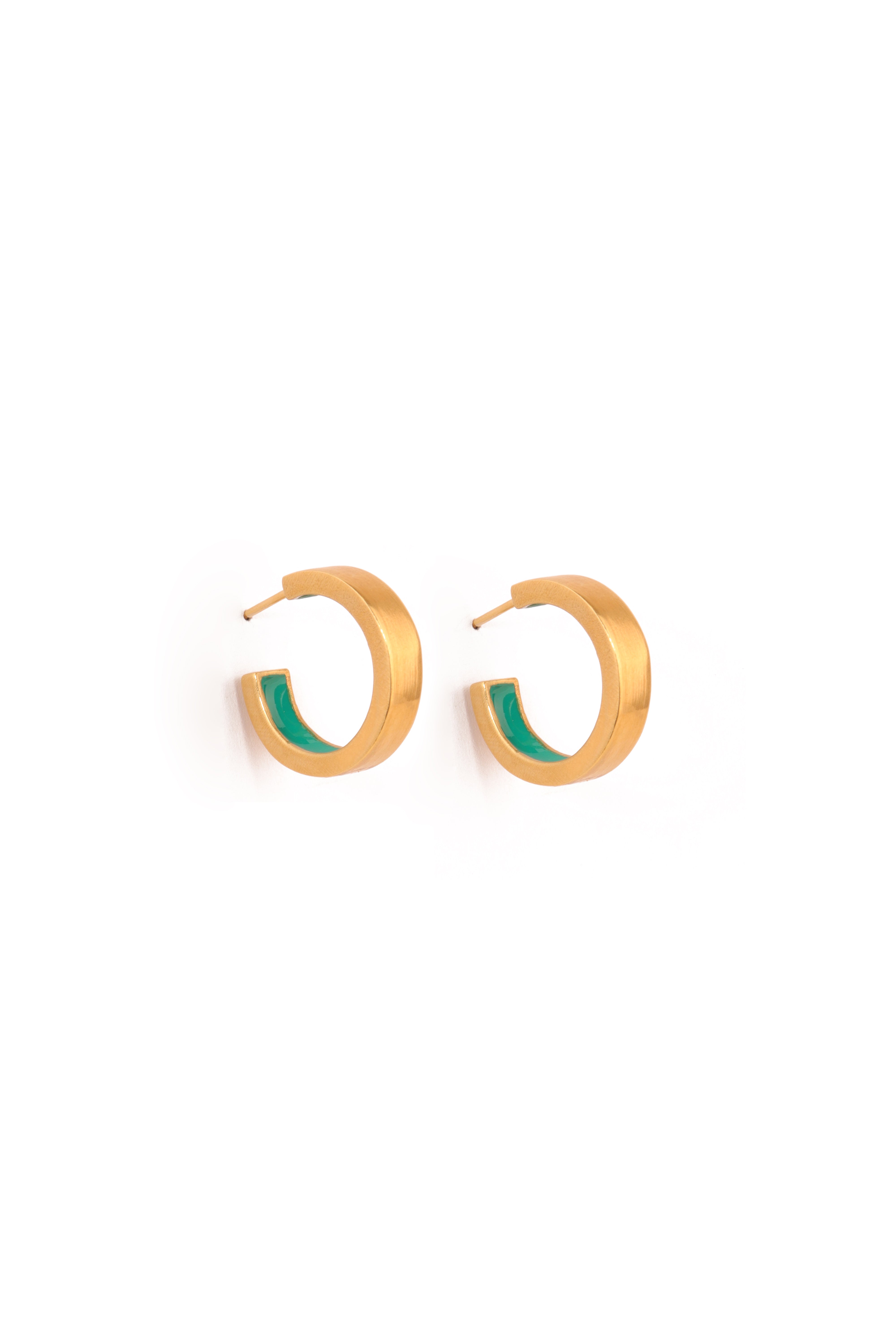 Small Inner Hoops | Green