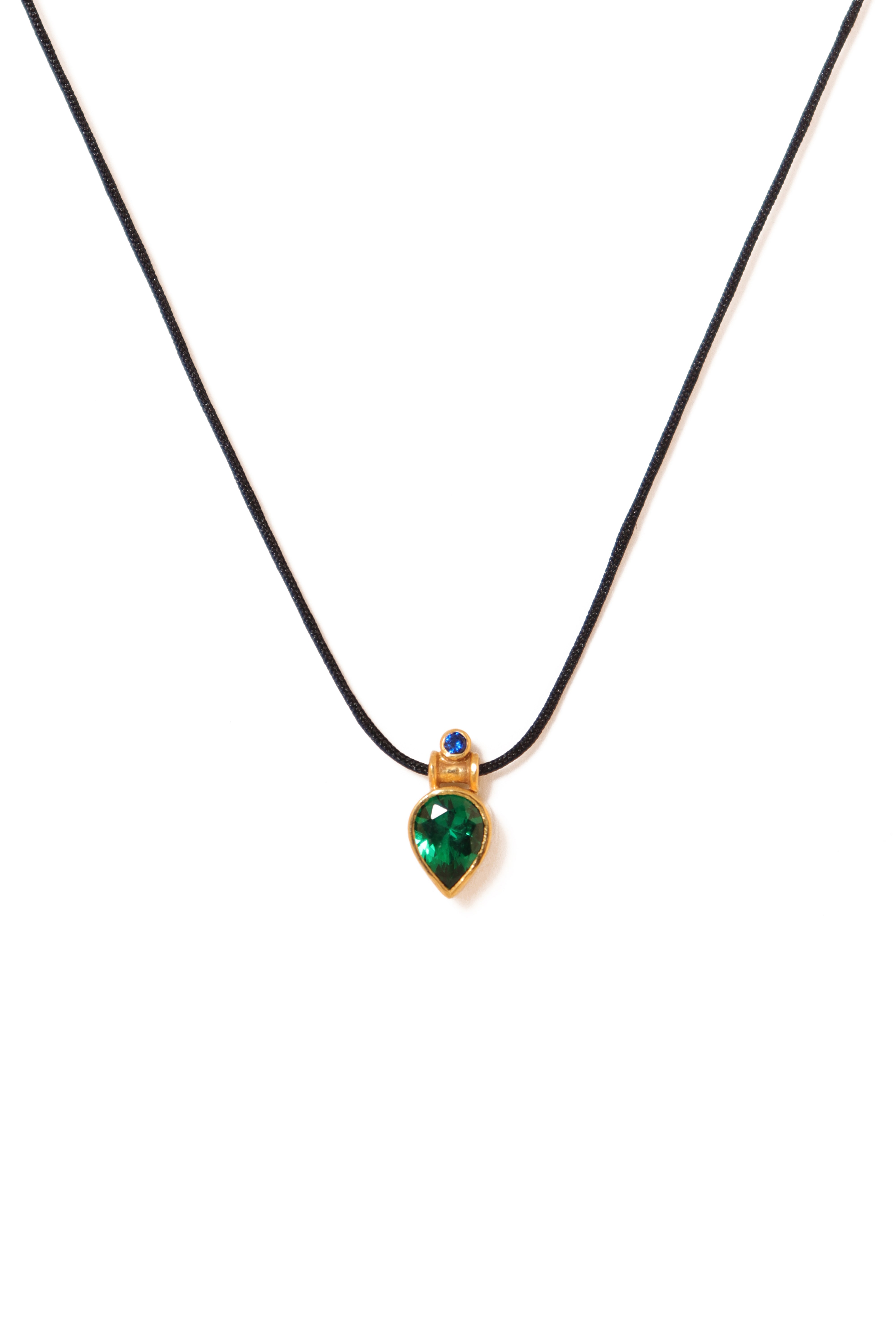 Falling Drops Necklace | Emerald Green