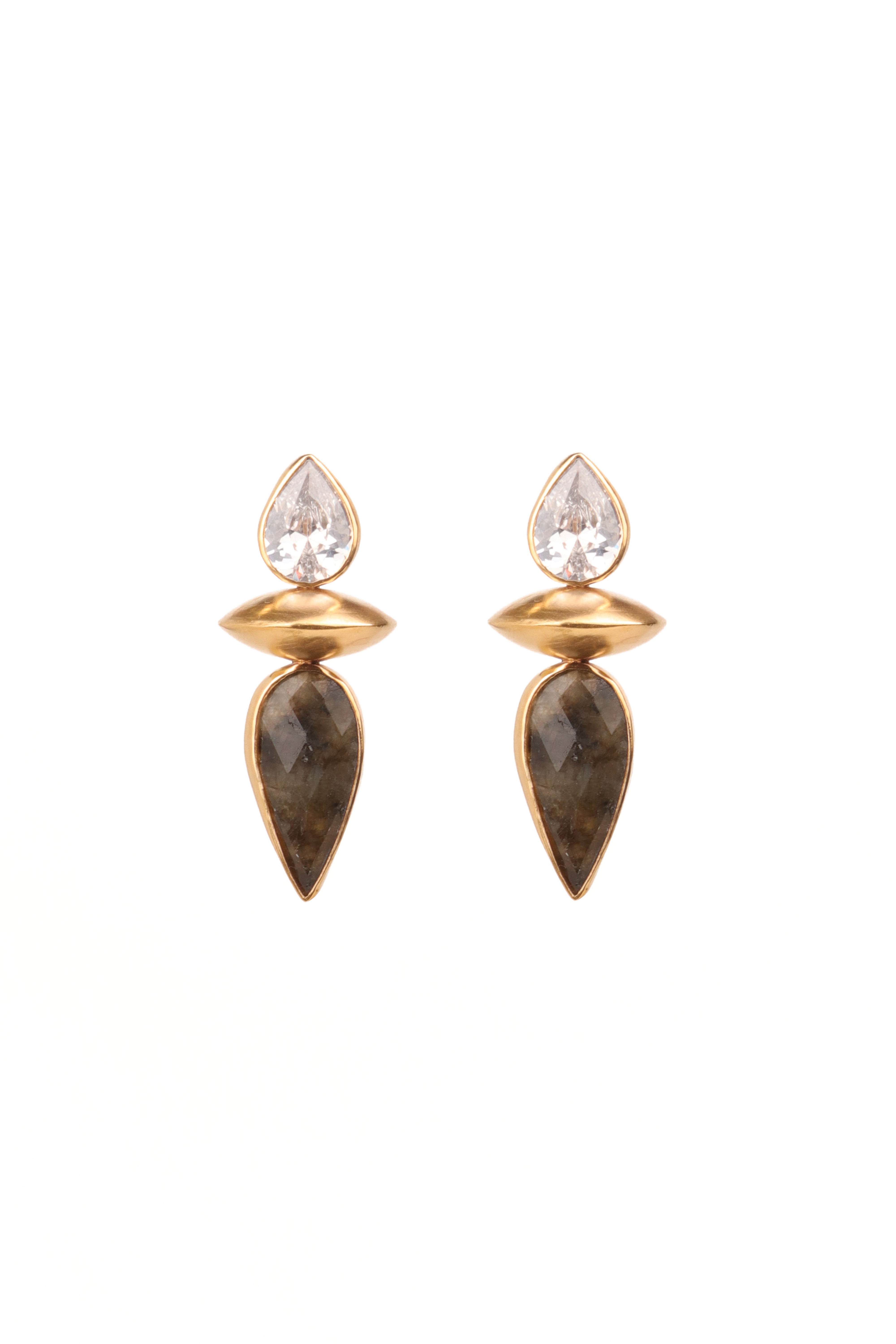 Elyse Earrings | Labradorite