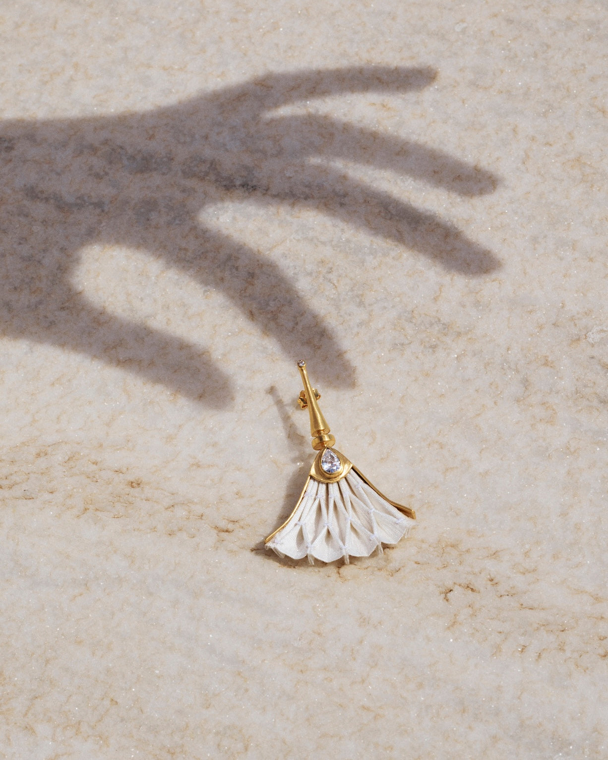 Lotus Earrings | White