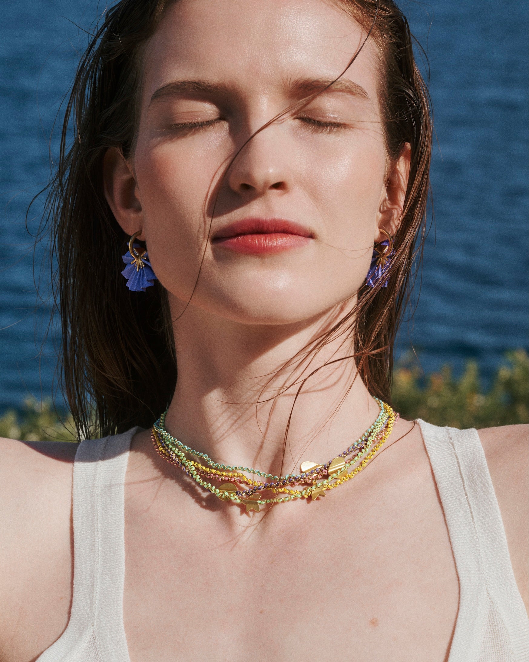 Knitties Heart Necklace | Aqua