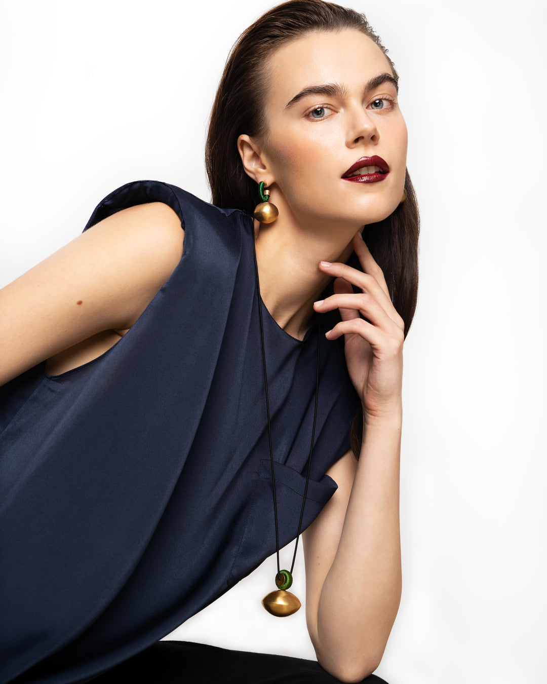 Big Sphera Hoops | Green