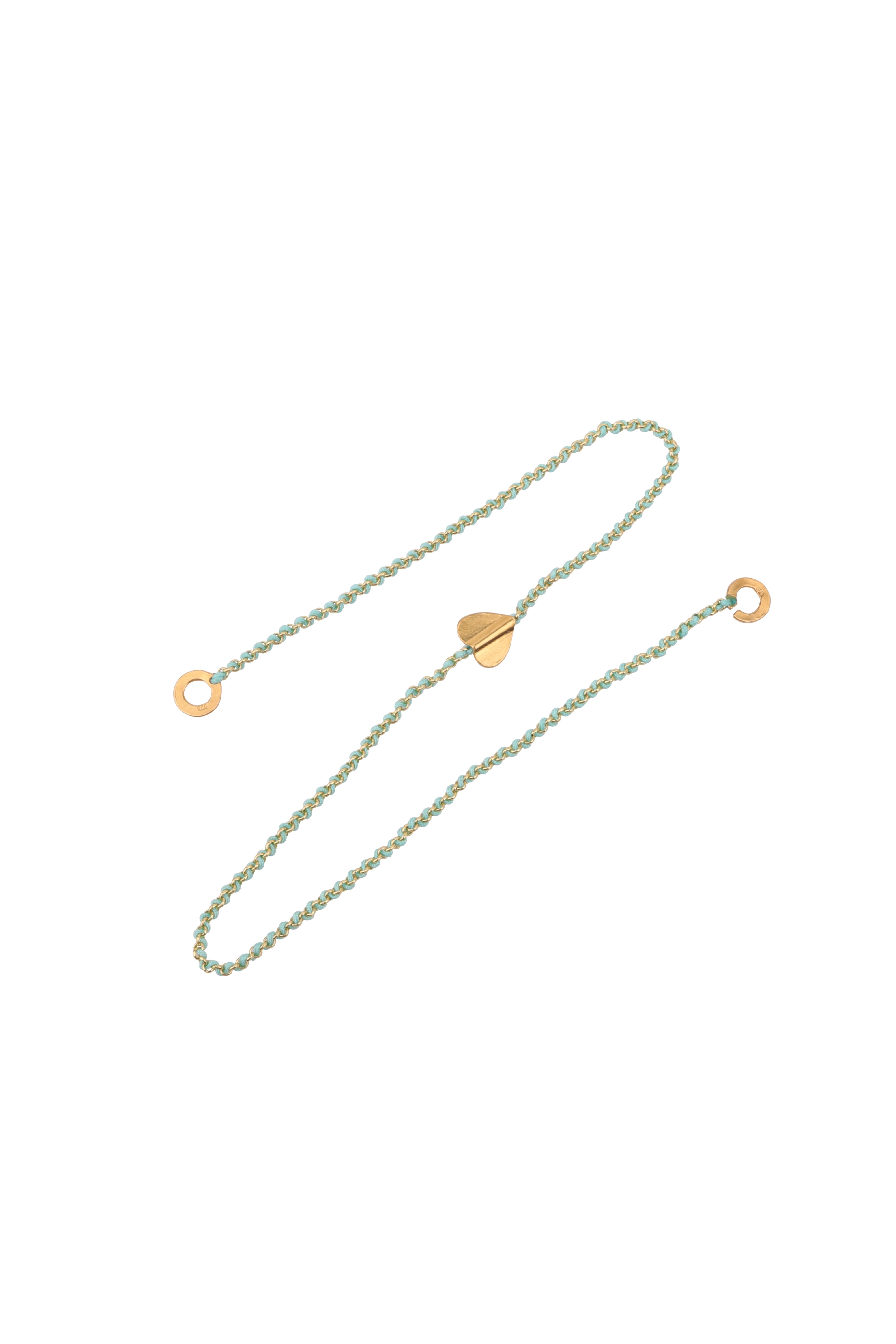 Knitties Heart Necklace | Aqua
