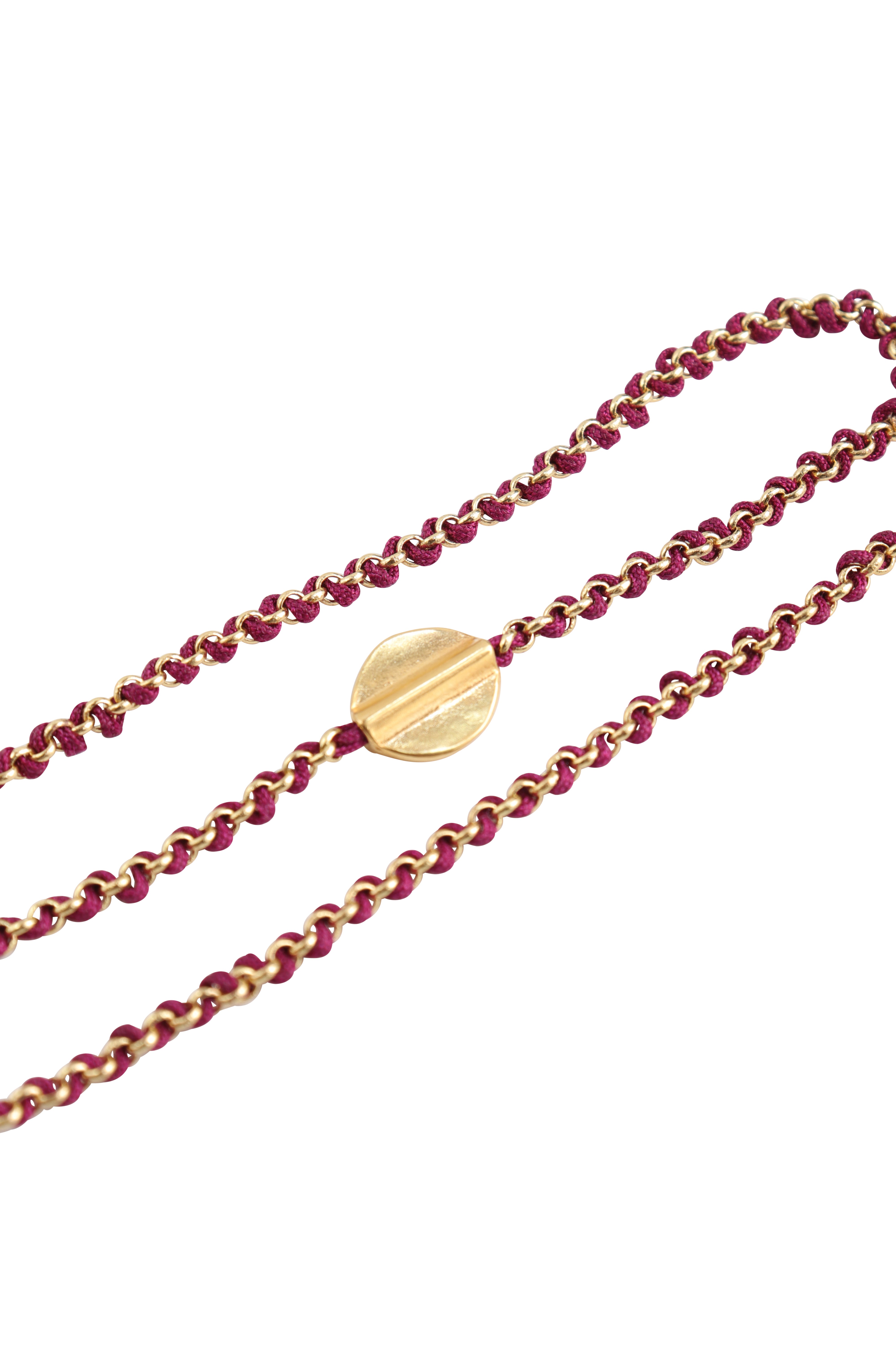 Knitties Coin Necklace | Maroon