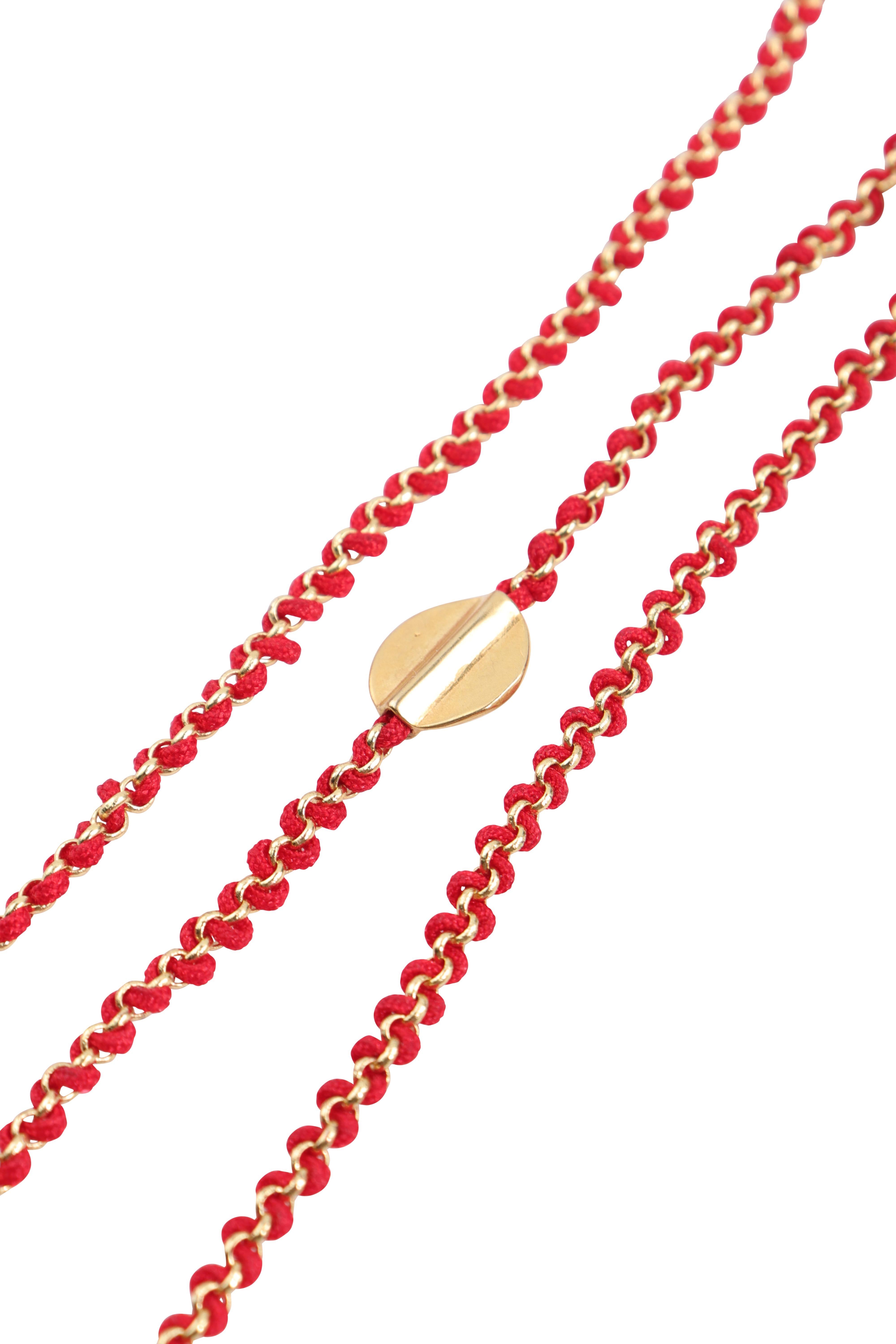 Knitties Necklace Coin | Red