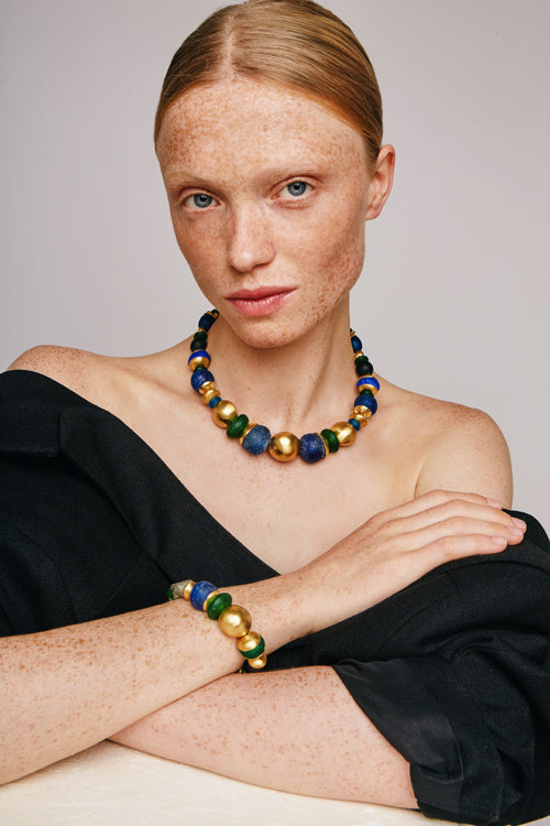 Aurora Necklace | Green & Blue