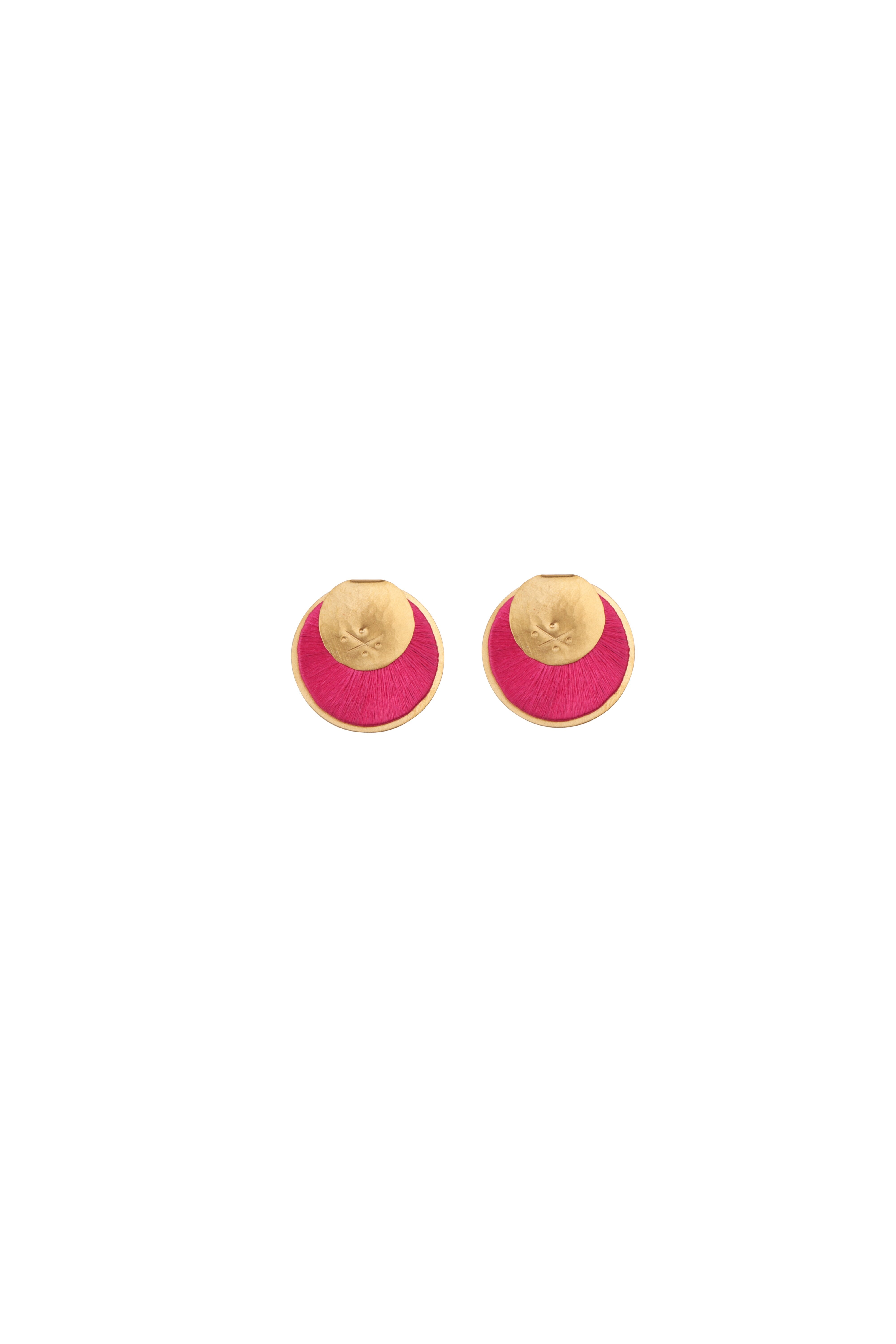 Mini Yoko Earrings | Hot Pink