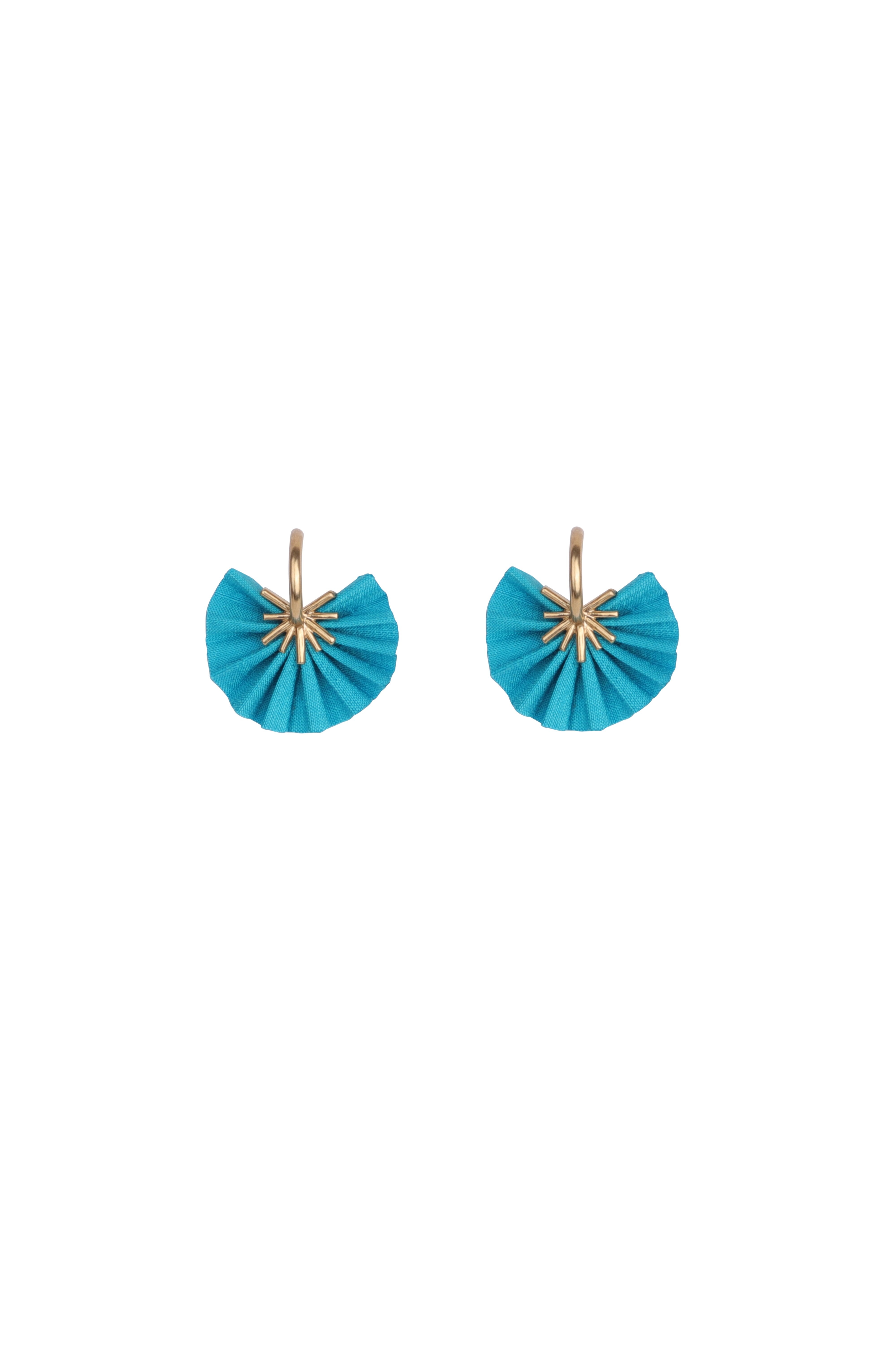 Sparkle Fan Hoops | Turquoise