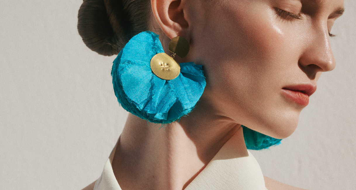 Silk Fan Earrings