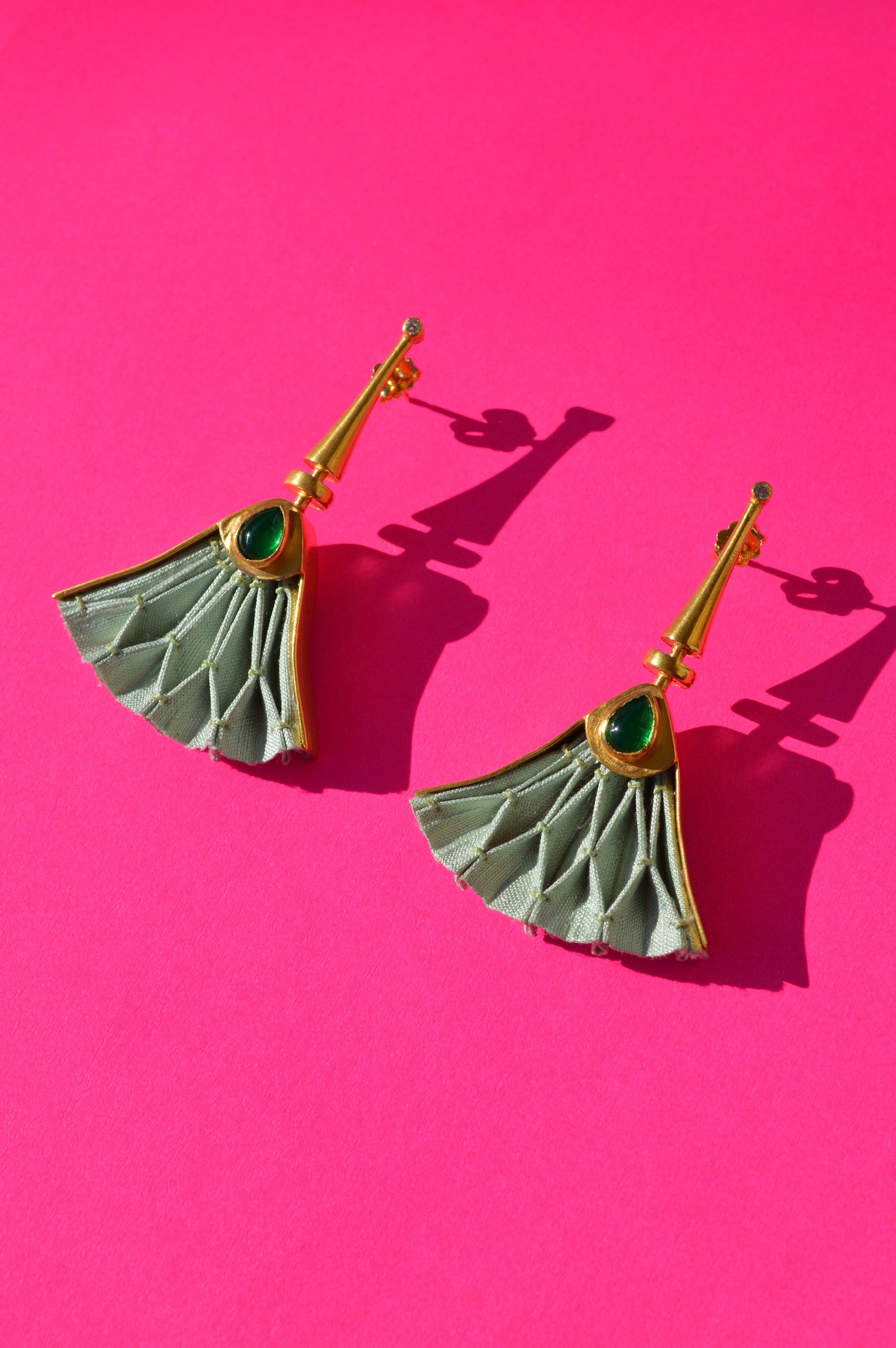 Lotus Earrings | Pistachio