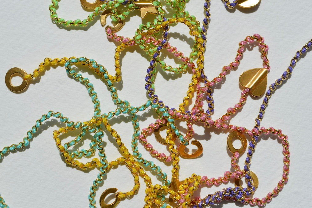 Knitties Heart Necklace | Aqua