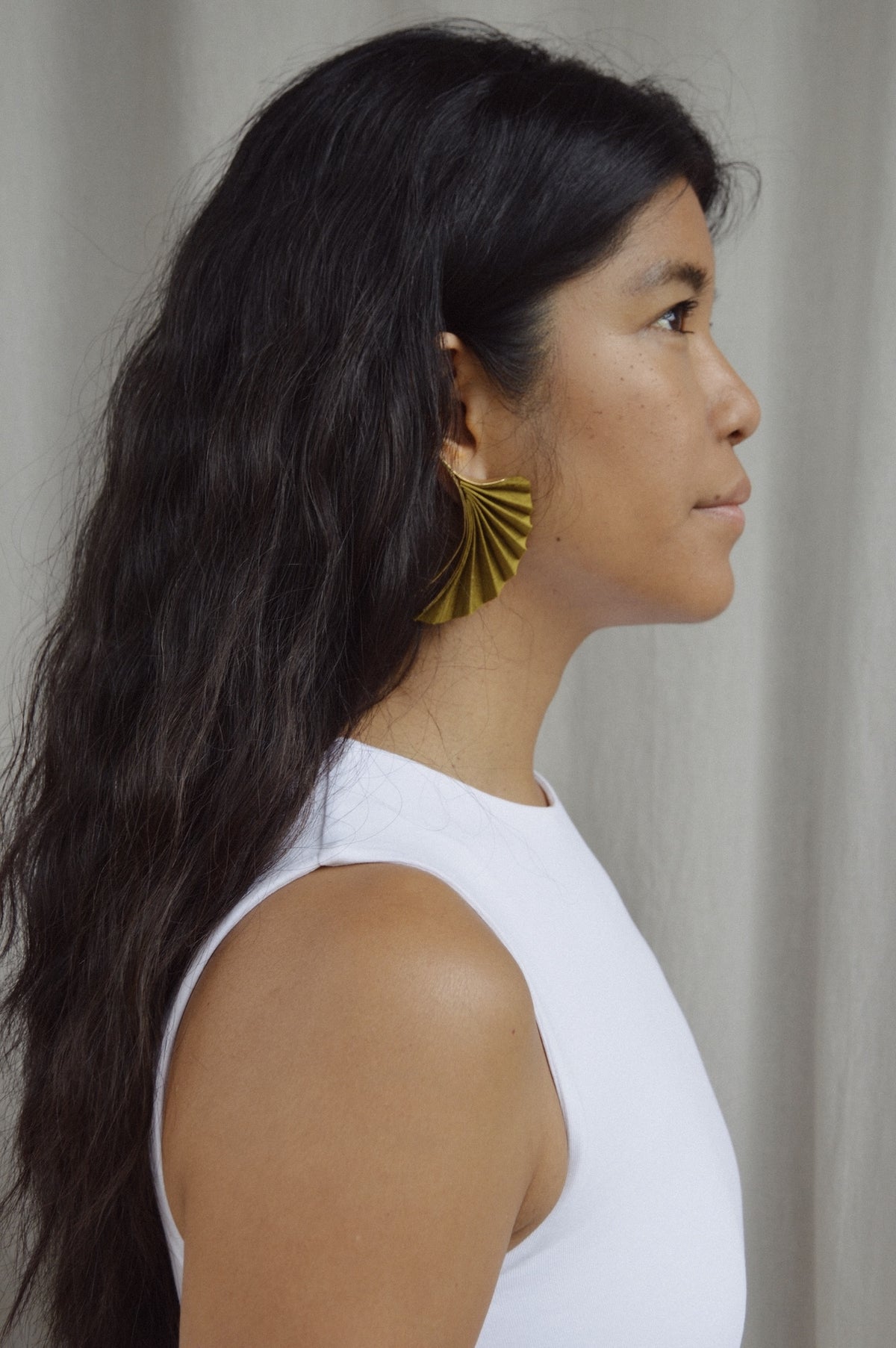 Serena Earrings | Golden Olive