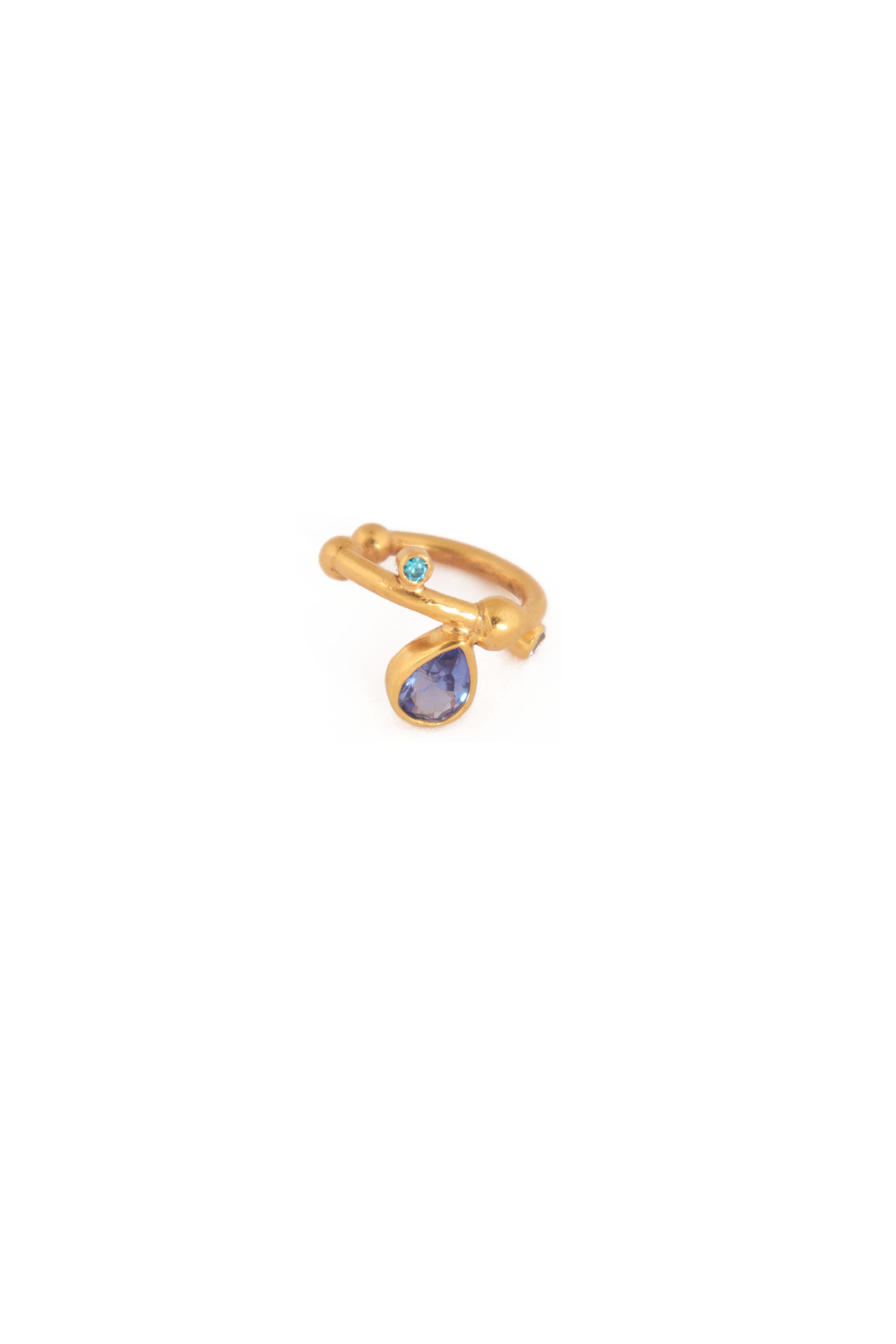 Petite Drops Ear Cuff | Blue