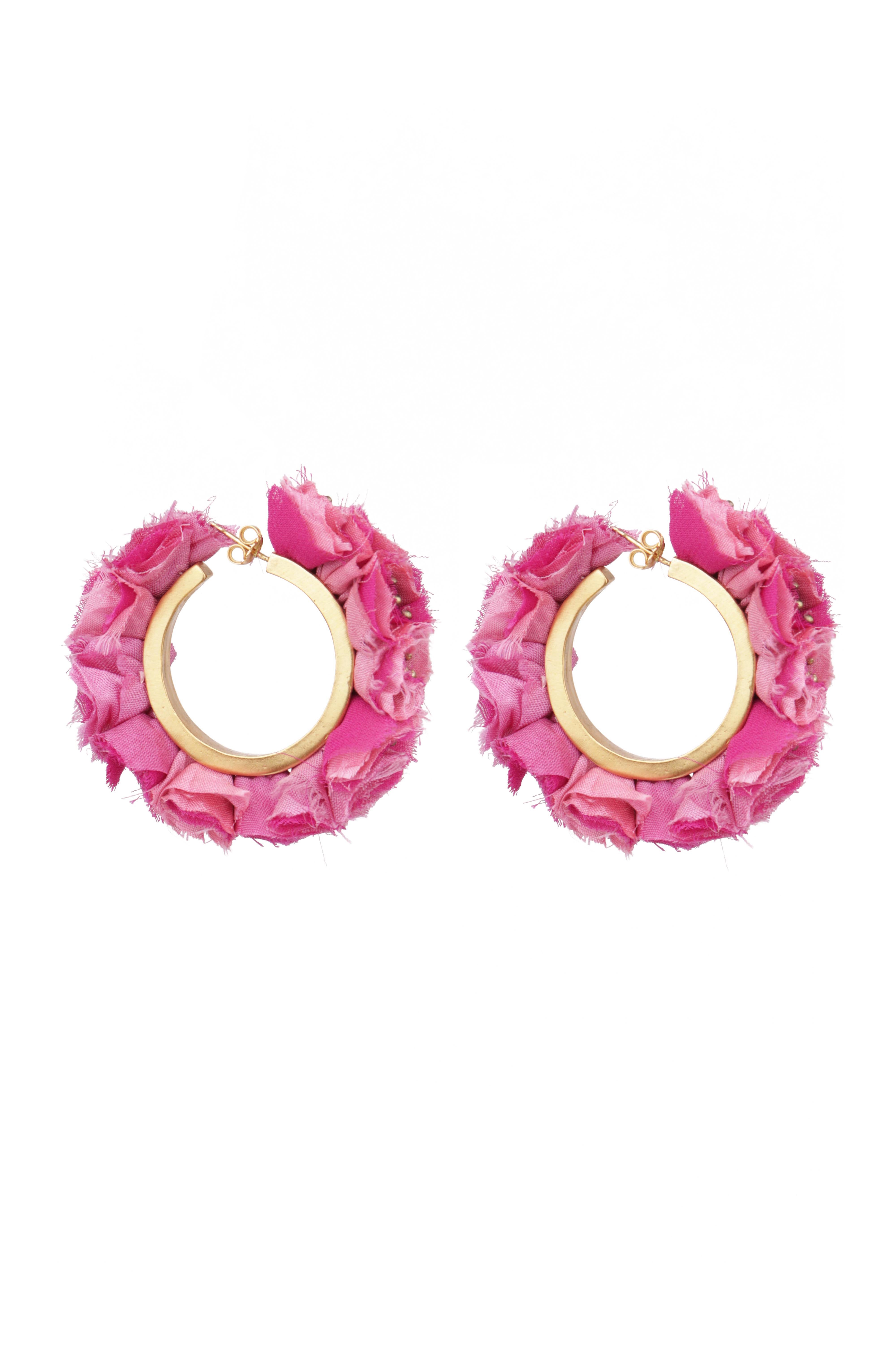 Big Bougainvillea Hoops | Pink