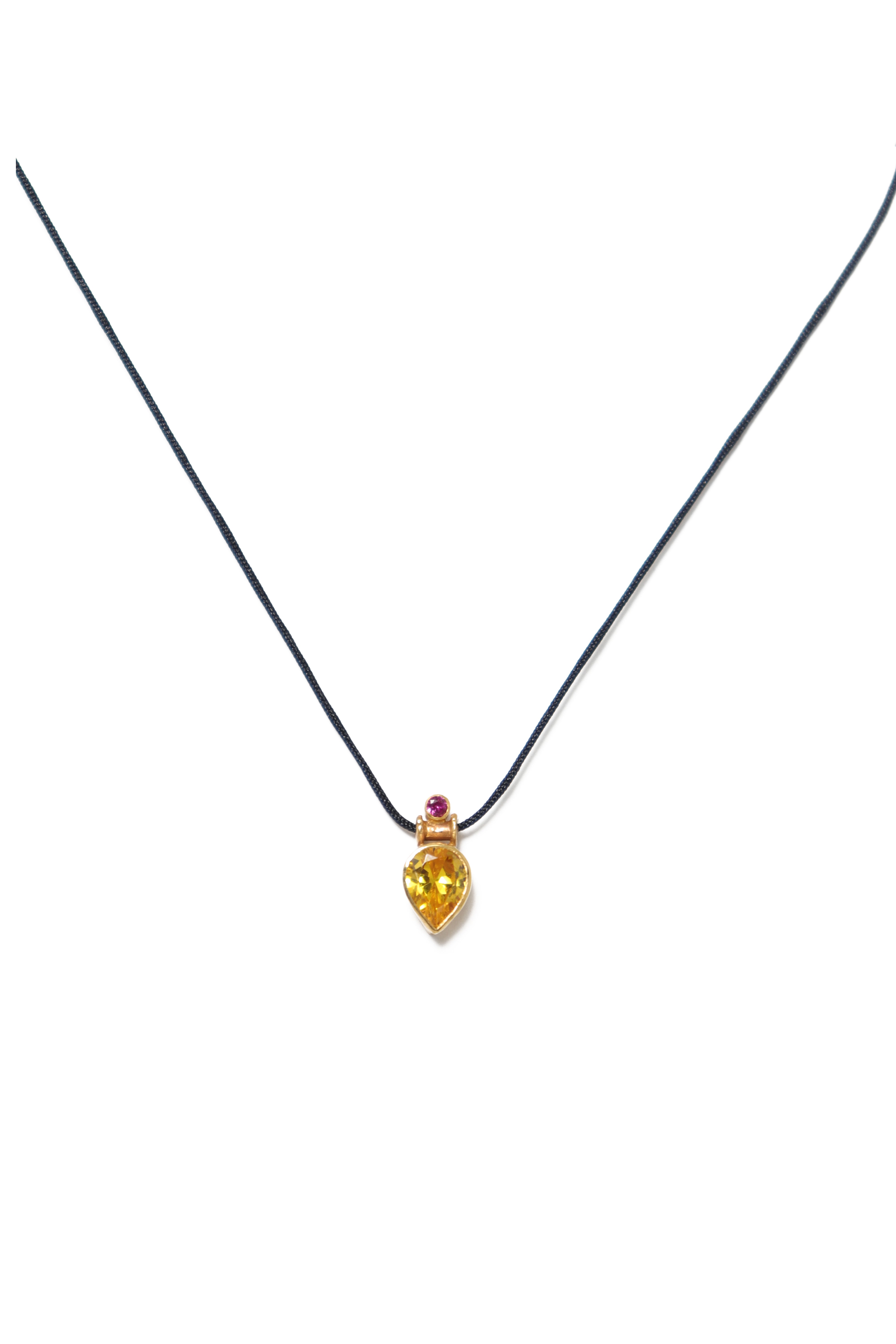 Falling Drops Necklace | Yellow