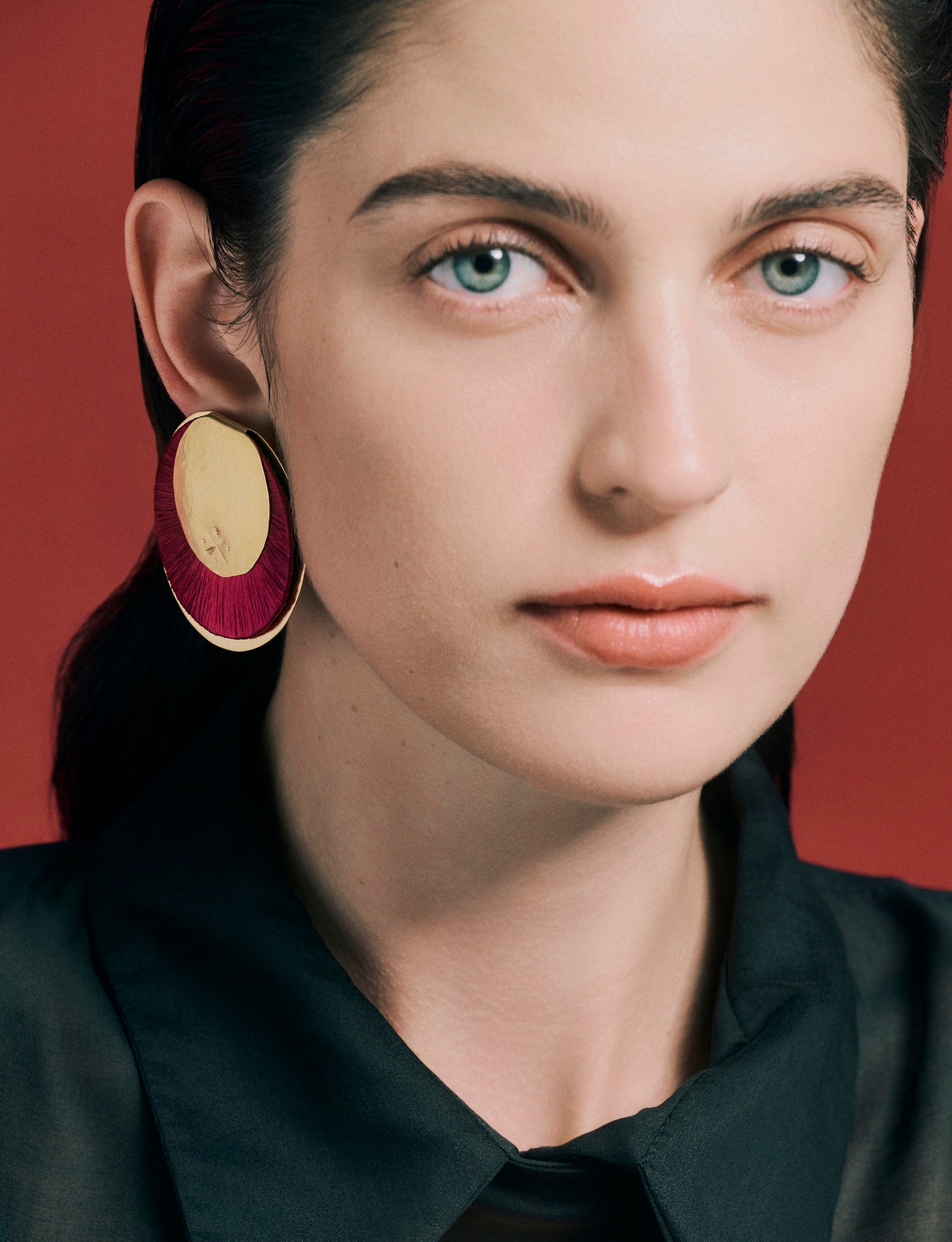 Yoko Earrings | Raspberry