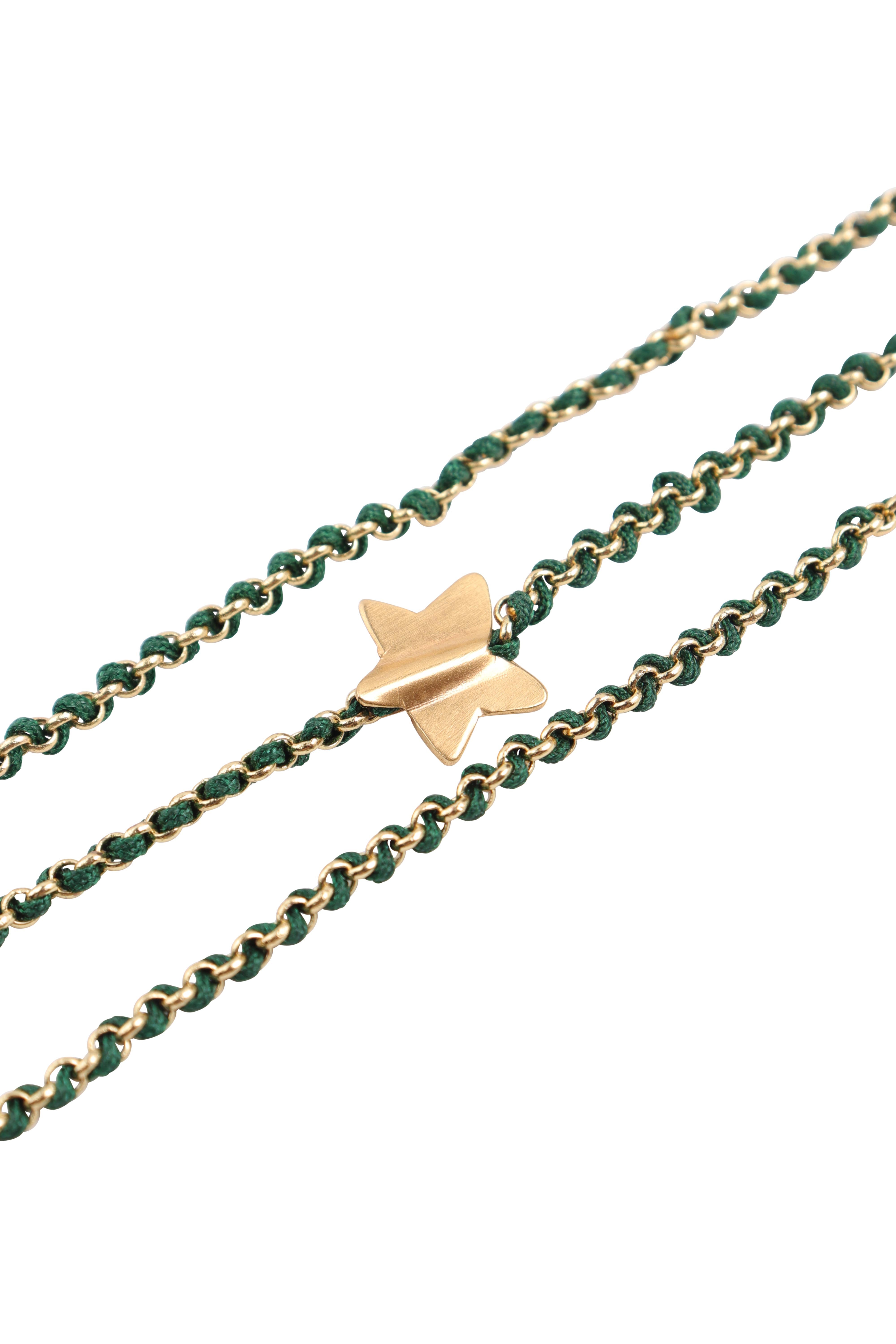 Knitties Necklace Star | Green