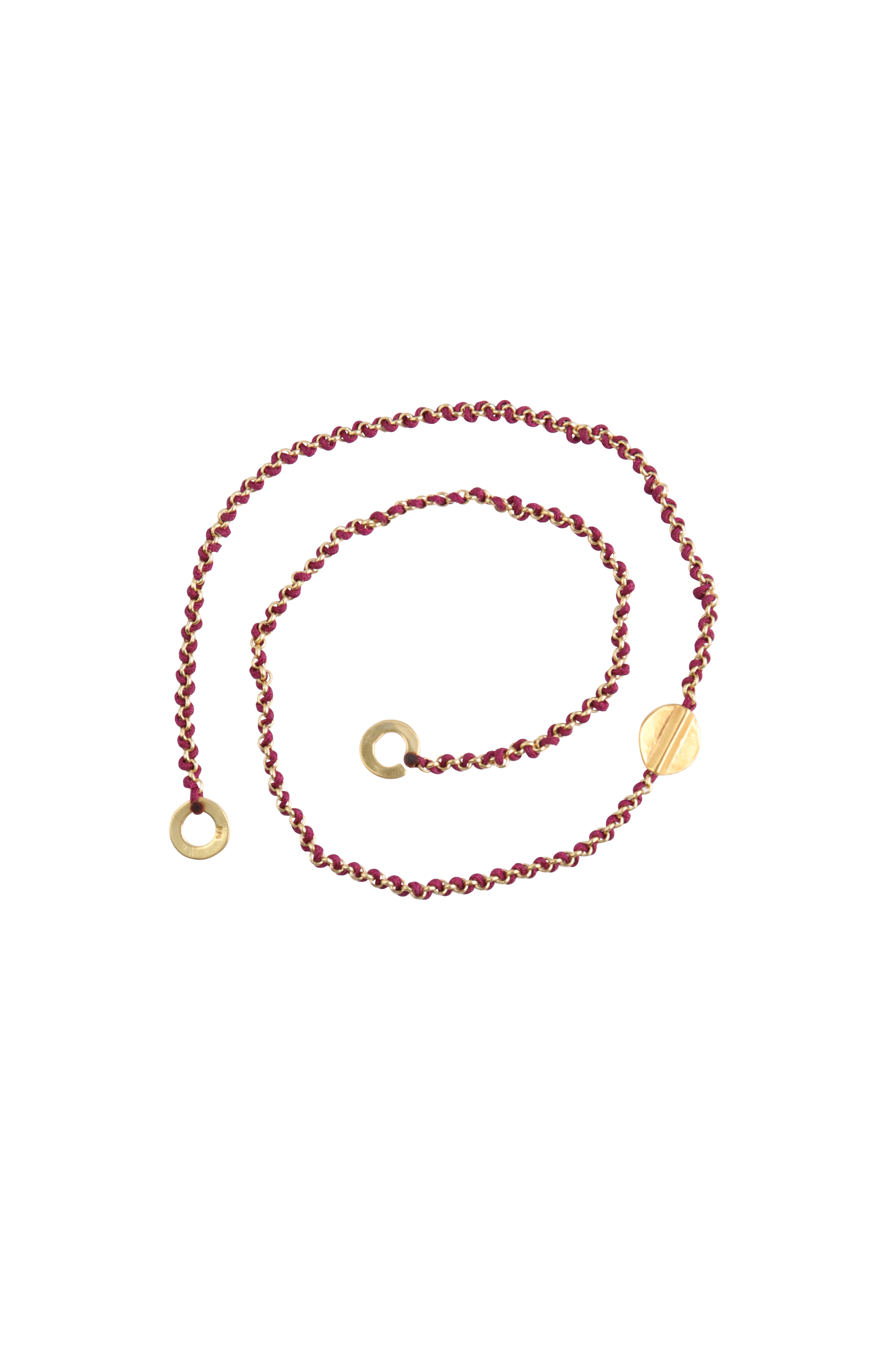 Knitties Coin Necklace | Maroon