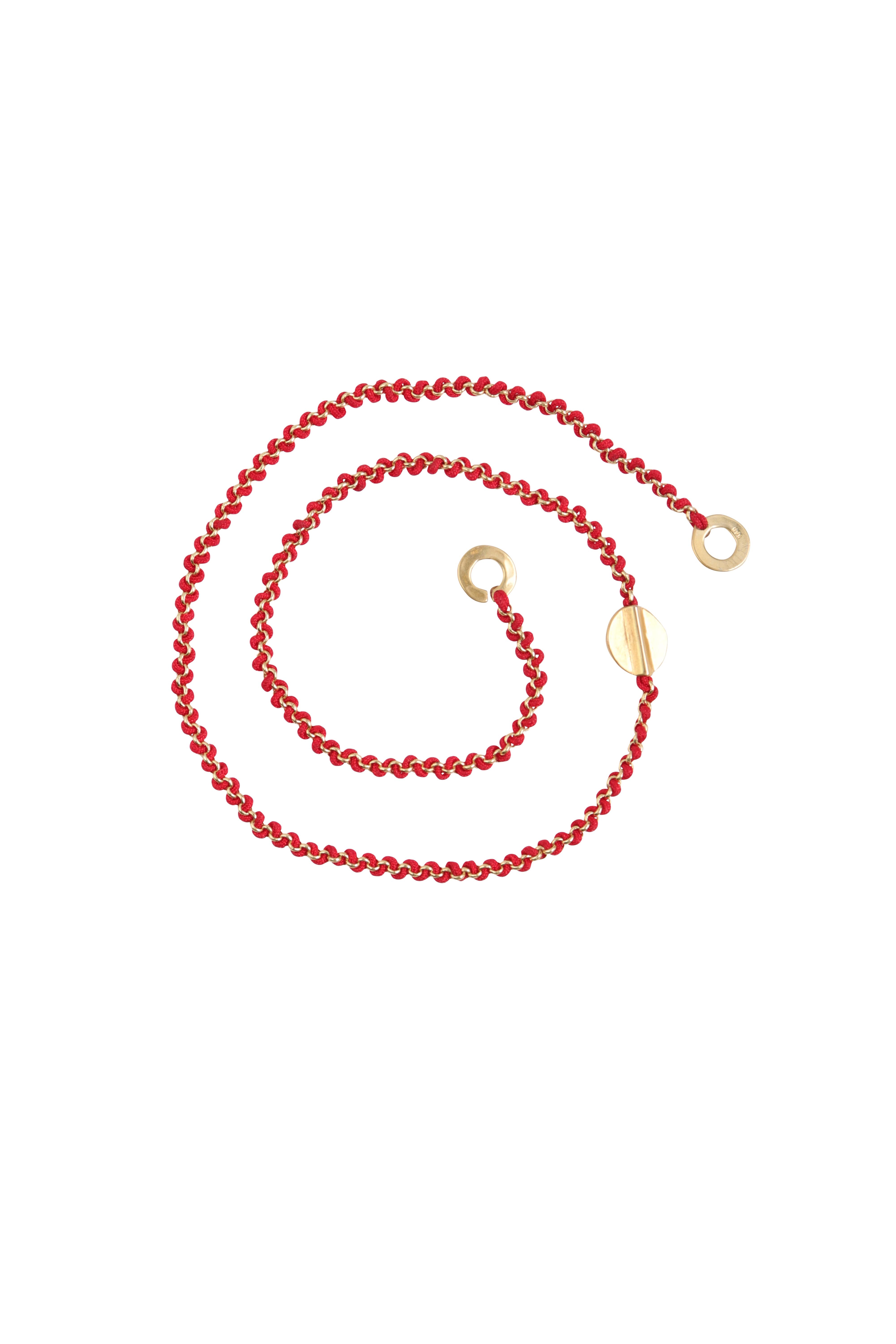 Knitties Necklace Coin | Red
